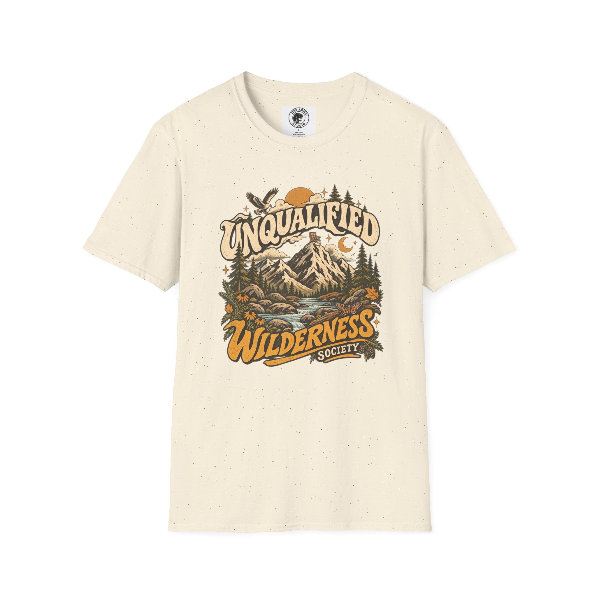 Unqualified Wilderness Society Retro Outdoor Graphic Tee | Vintage Mountain Shirt