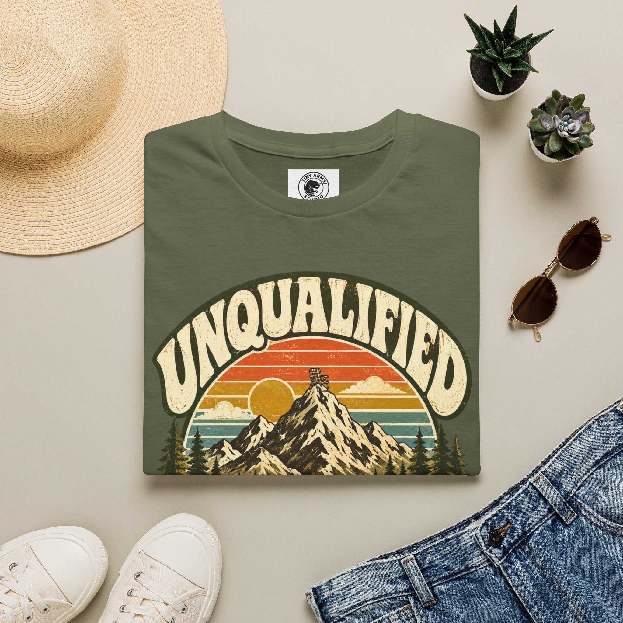Unqualified Wilderness Society T-Shirt | Vintage Mountain Sunset