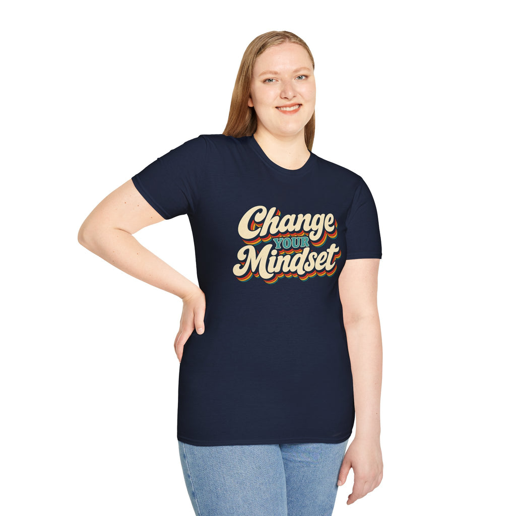 Change Your Mindset T-Shirt | Retro Script Motivational Tee