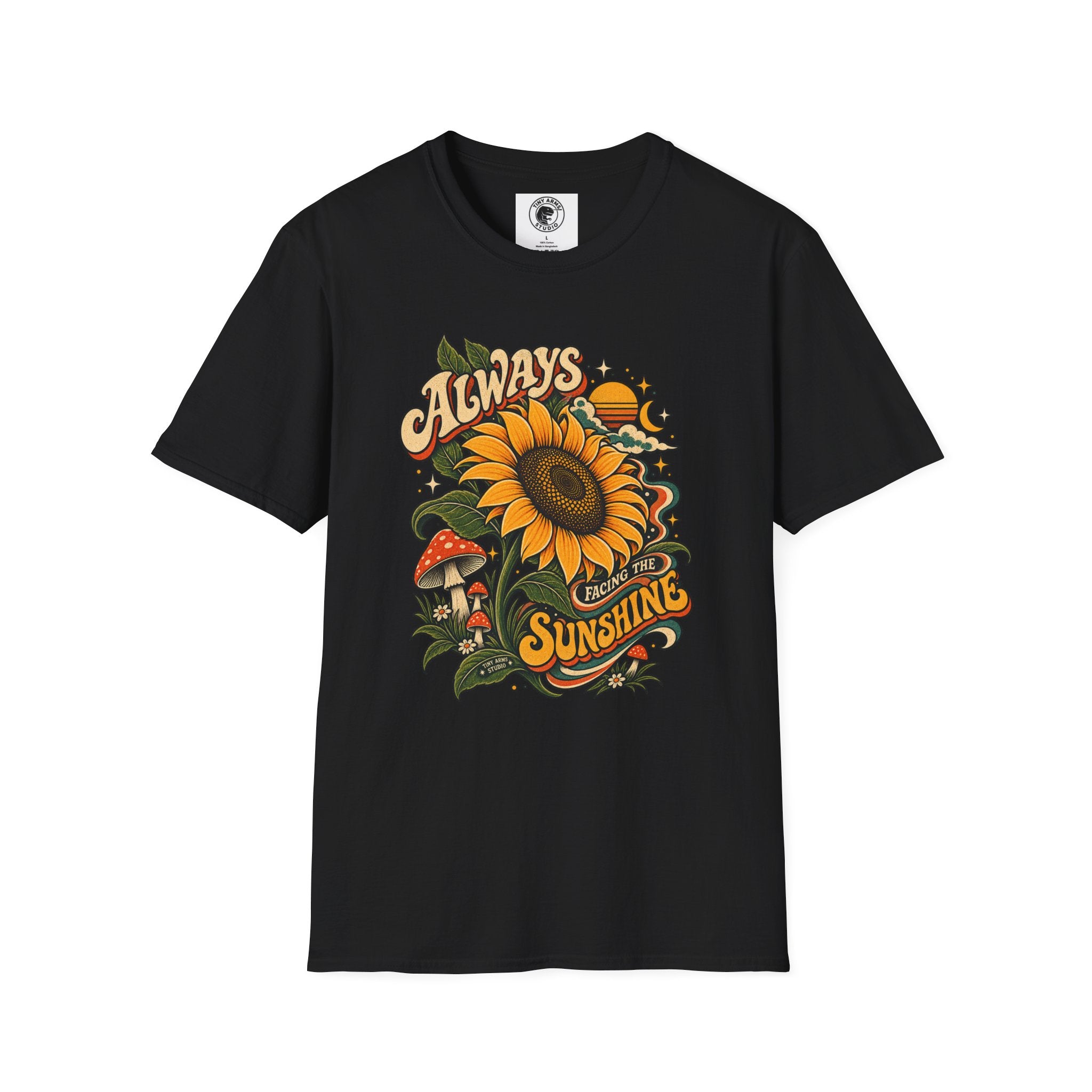 Always Facing the Sunshine Retro Sunflower Graphic Tee