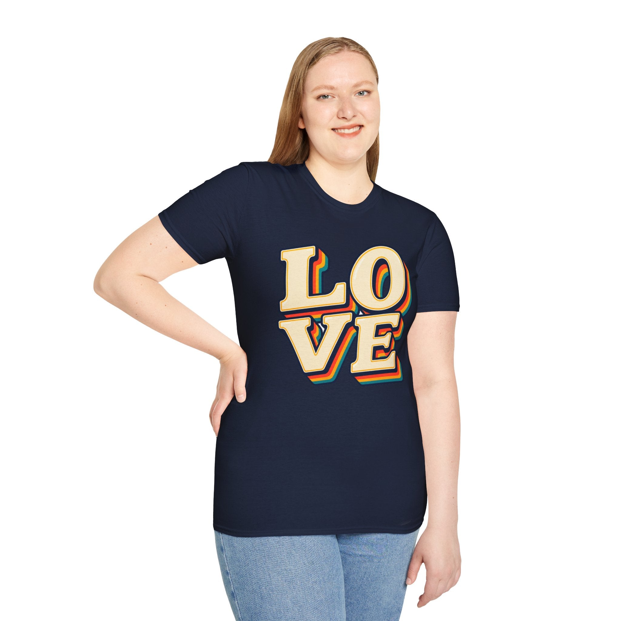 Retro Rainbow LOVE shirt | T-Shirt