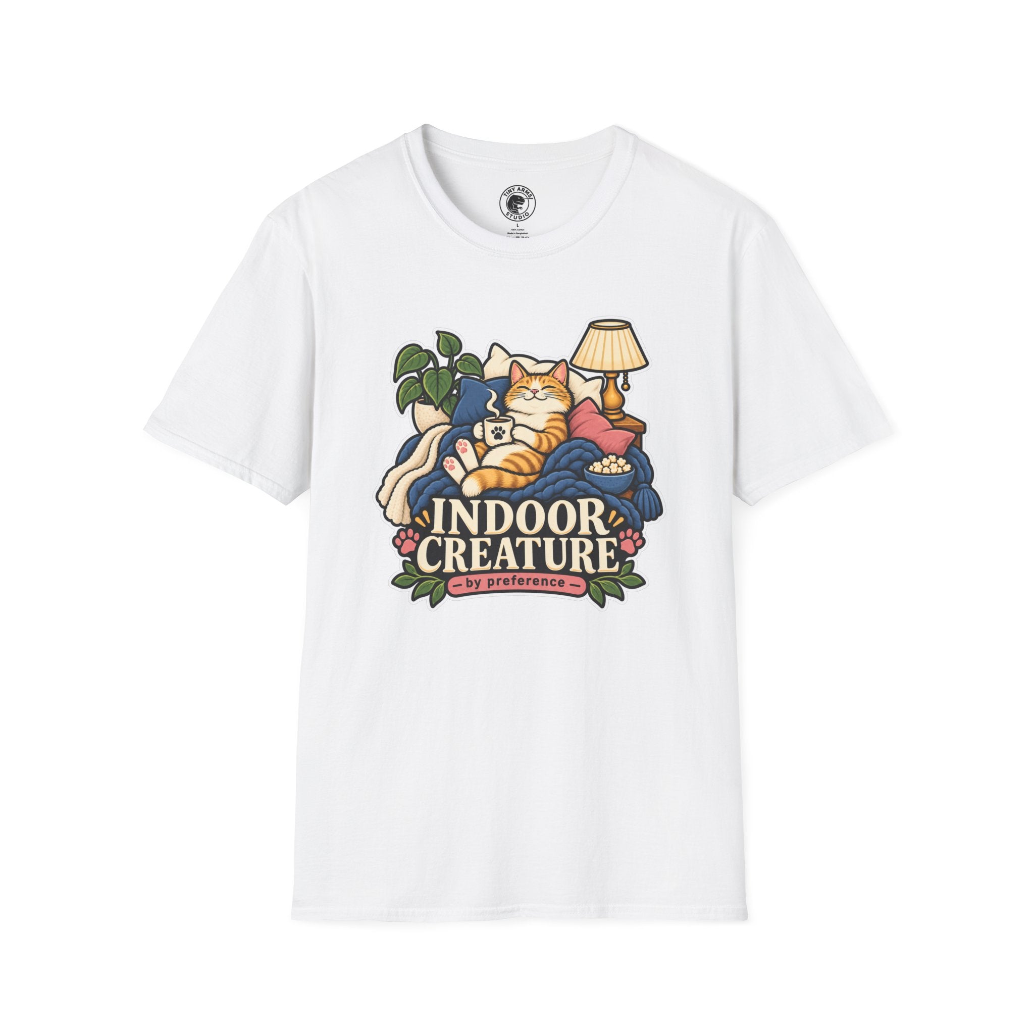 Indoor Creature Cat Shirt | Cozy Cat Lounge Tee