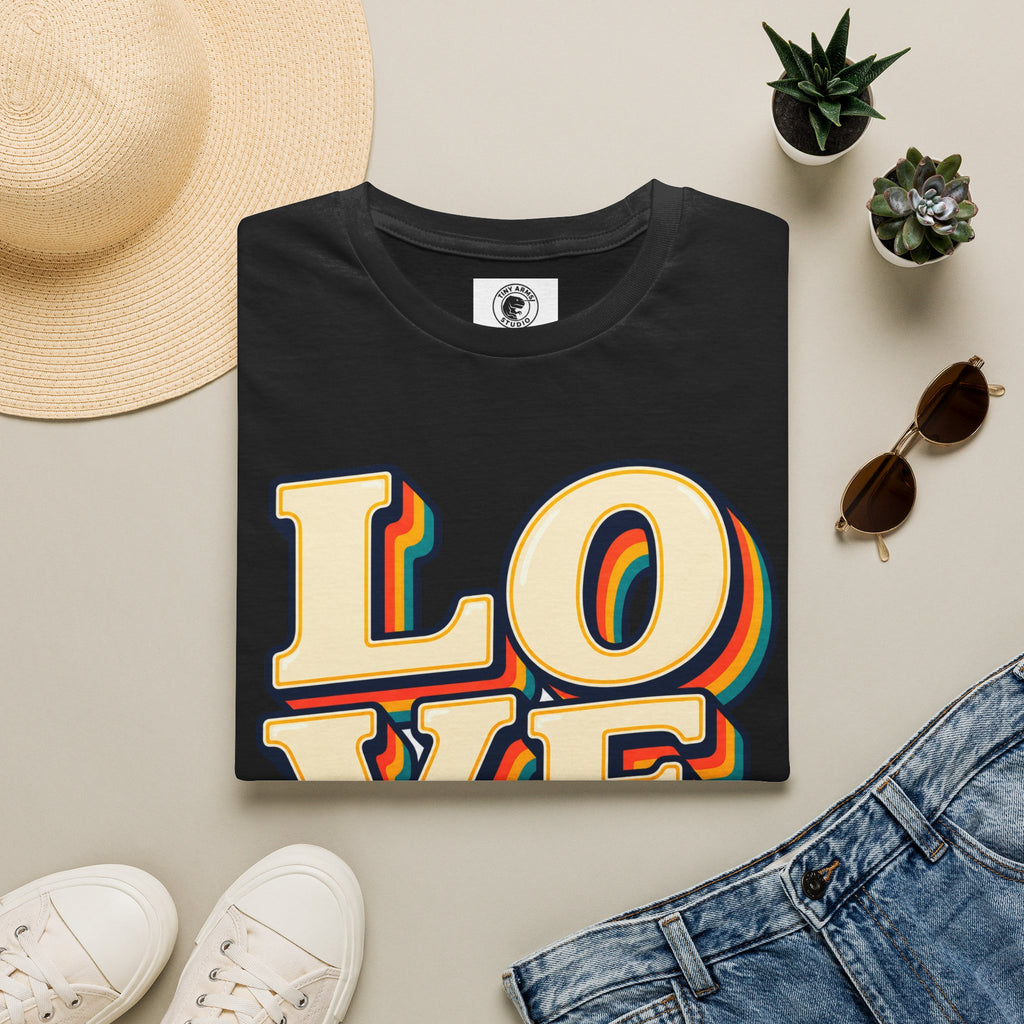Retro Rainbow LOVE shirt | T-Shirt