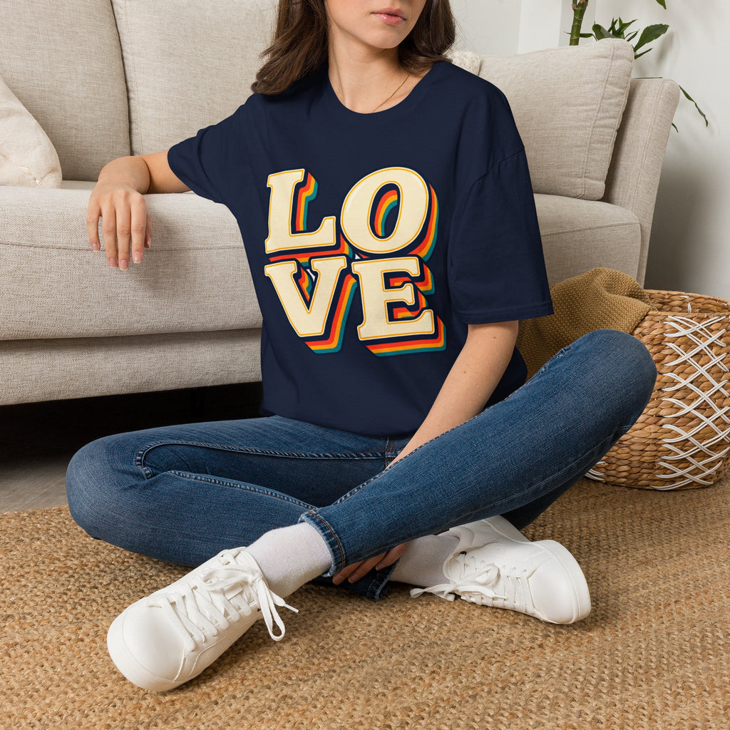 Retro Rainbow LOVE shirt | T-Shirt