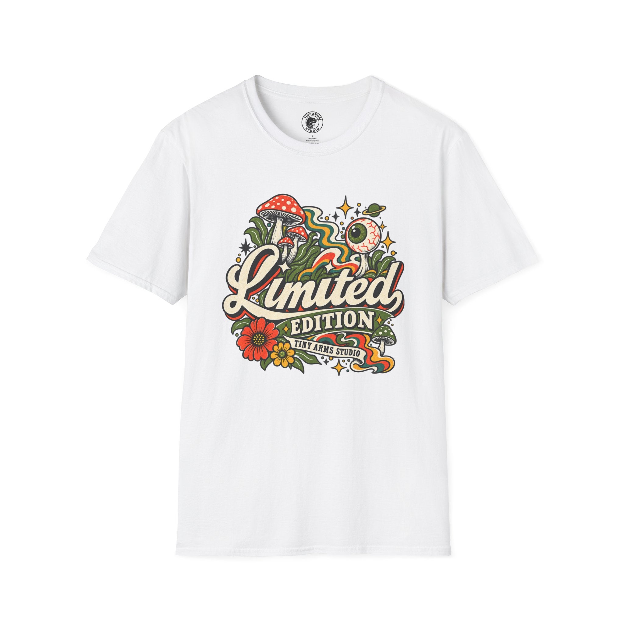 Limited Edition Retro Mushroom Graphic Tee | Psychedelic 70s Shirt