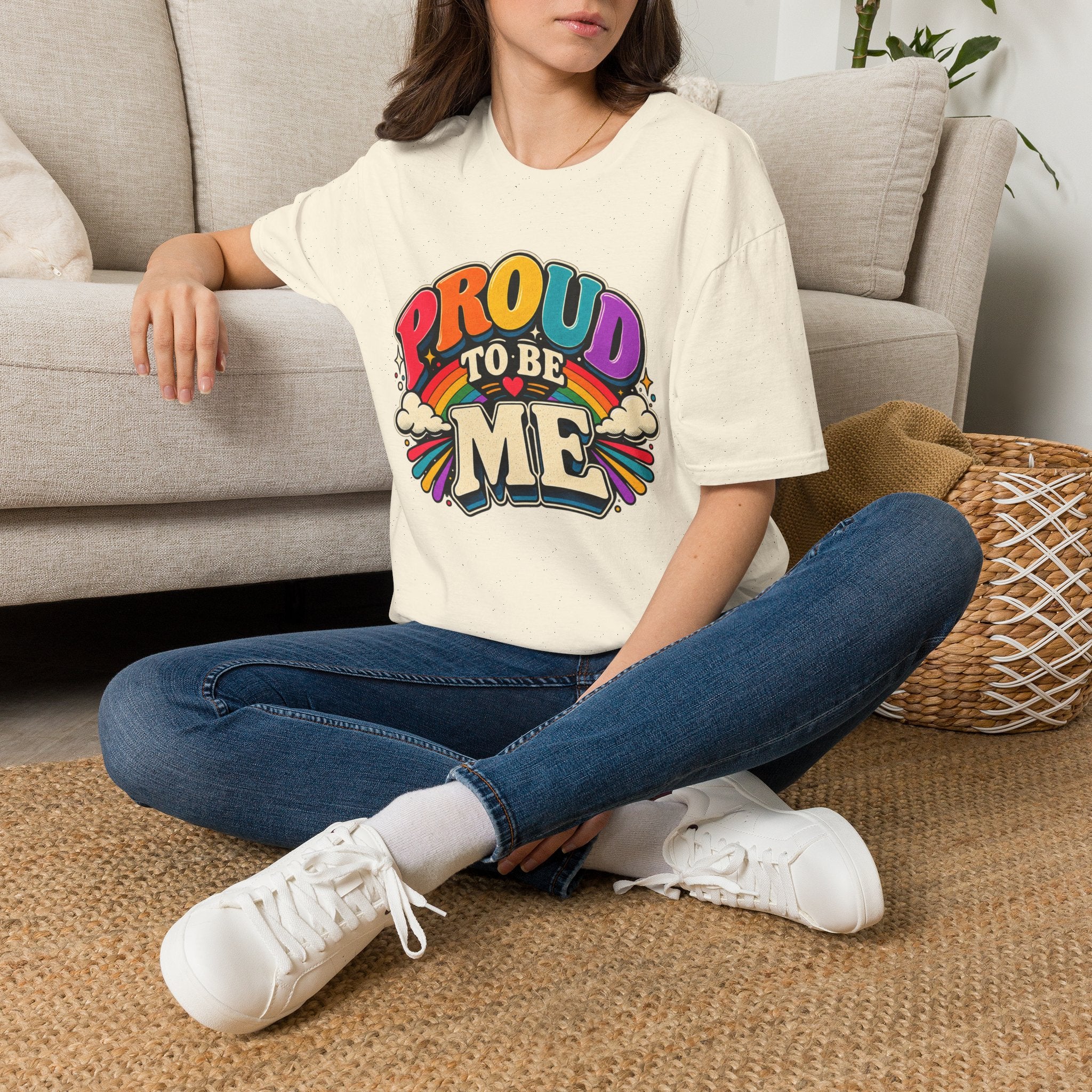Proud to Be Me T-Shirt | Rainbow Retro Pride Tee