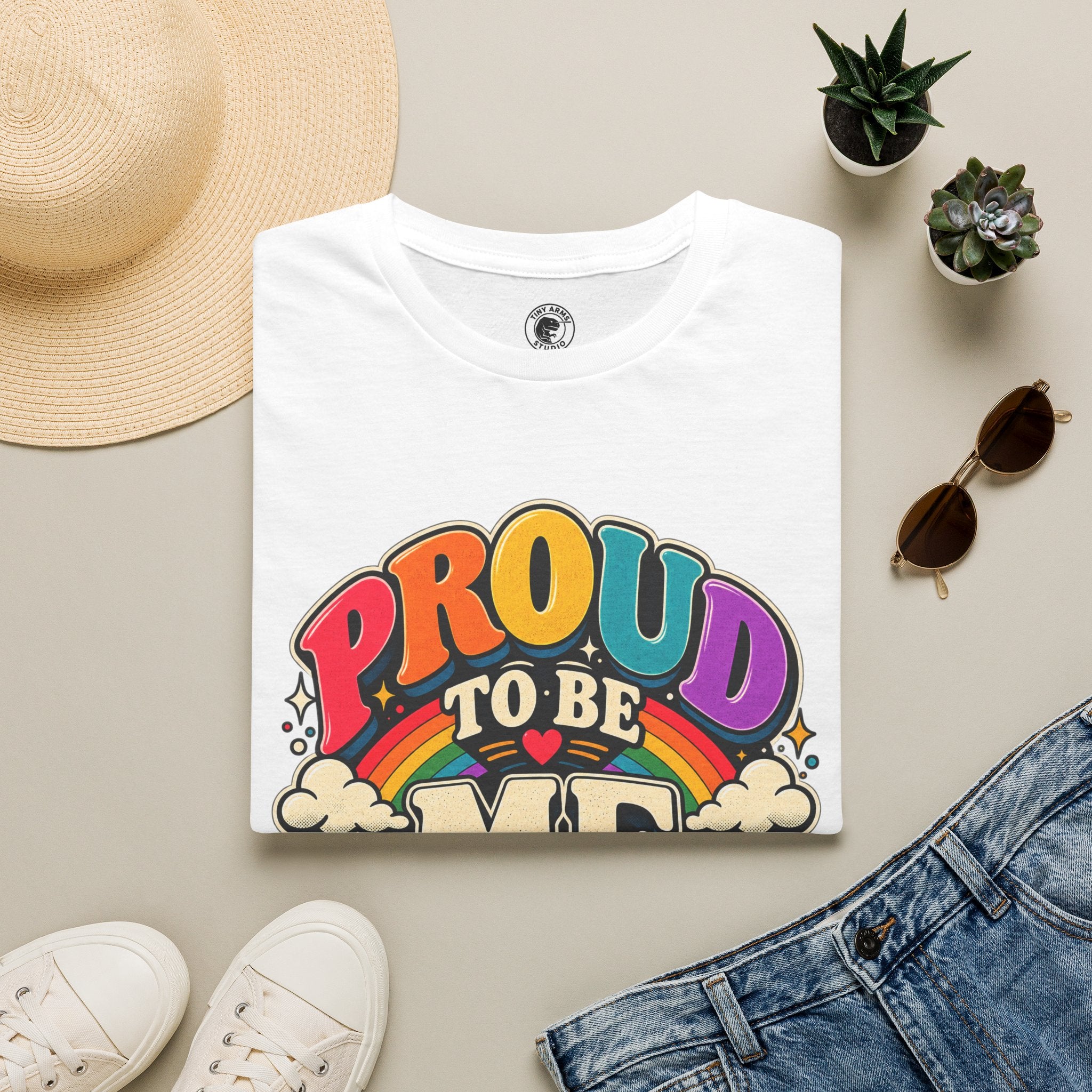 Proud to Be Me T-Shirt | Rainbow Retro Pride Tee