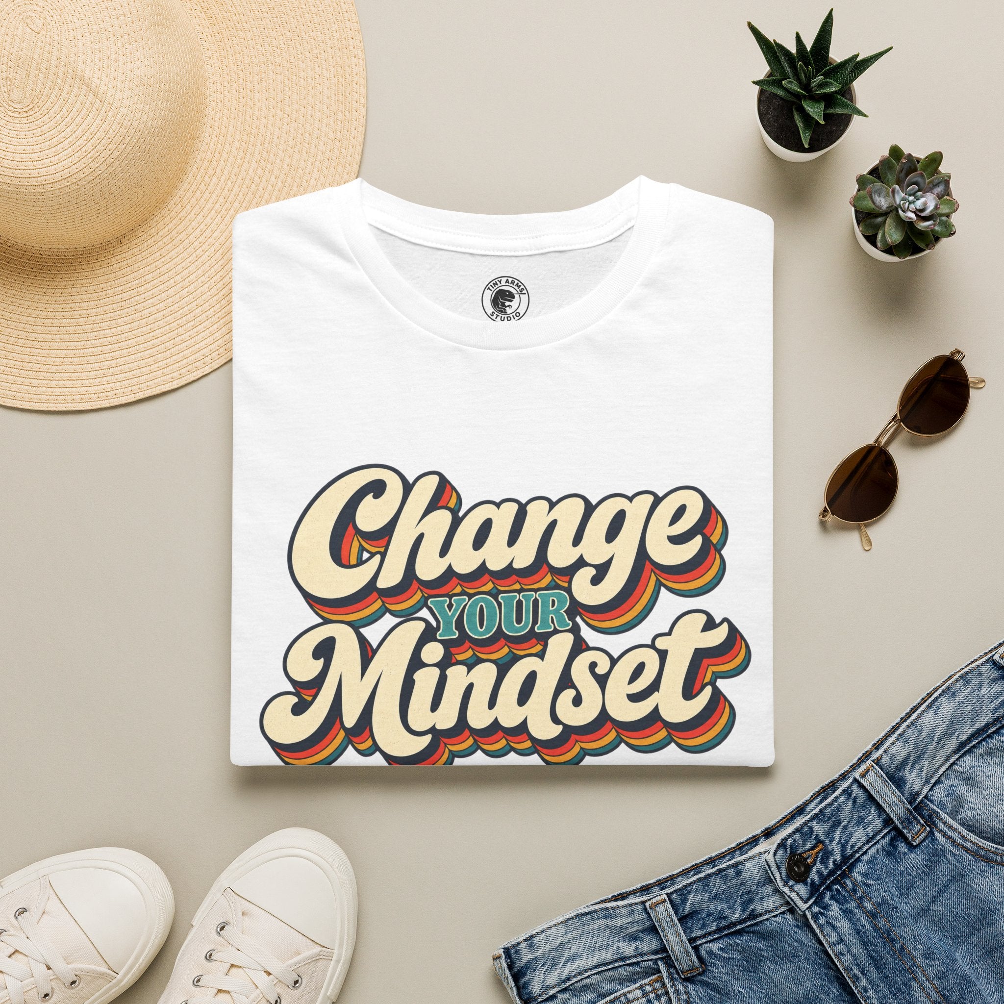 Change Your Mindset T-Shirt | Retro Script Motivational Tee