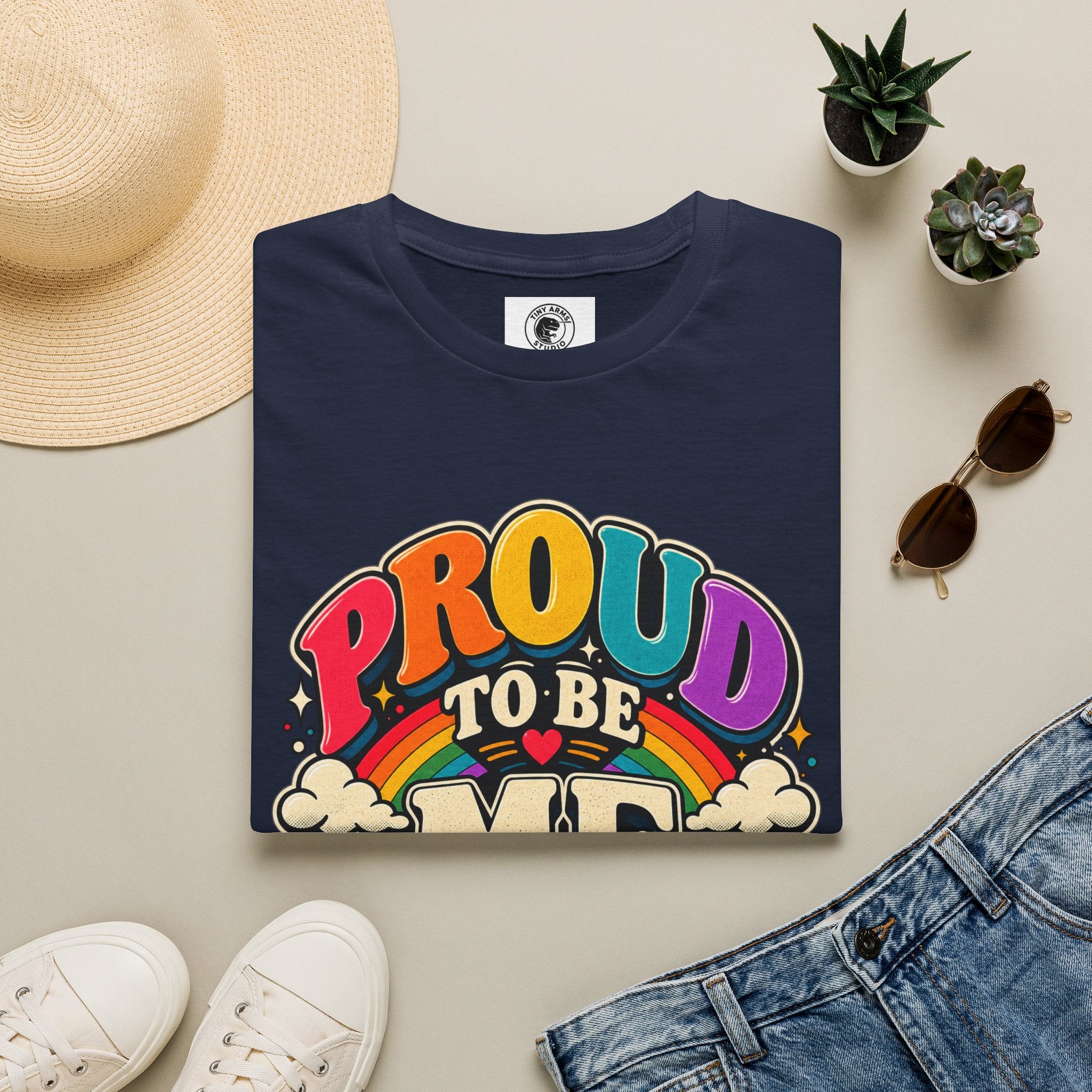 Proud to Be Me T-Shirt | Rainbow Retro Pride Tee