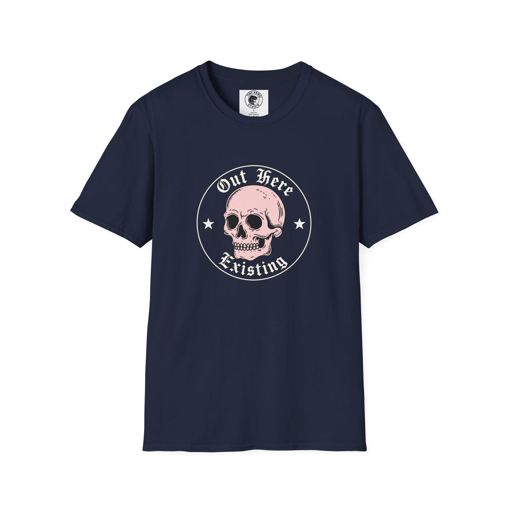 Pink Skull 'Out Here' Graphic Tee | Skull Illustration T-Shirt