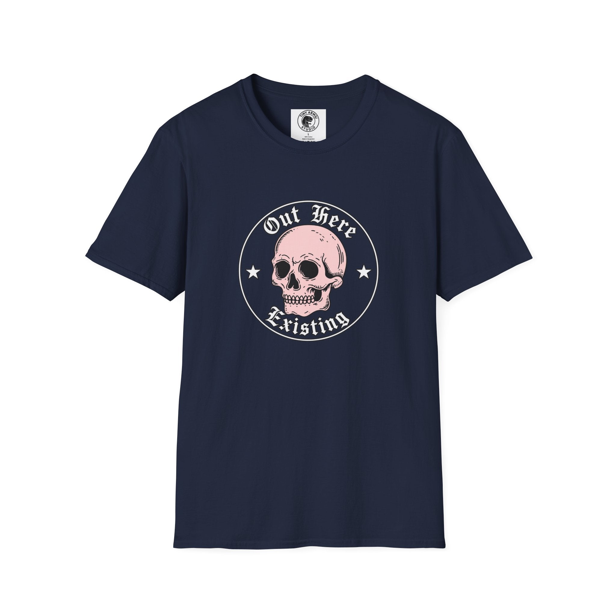 Pink Skull 'Out Here' Graphic Tee | Skull Illustration T-Shirt