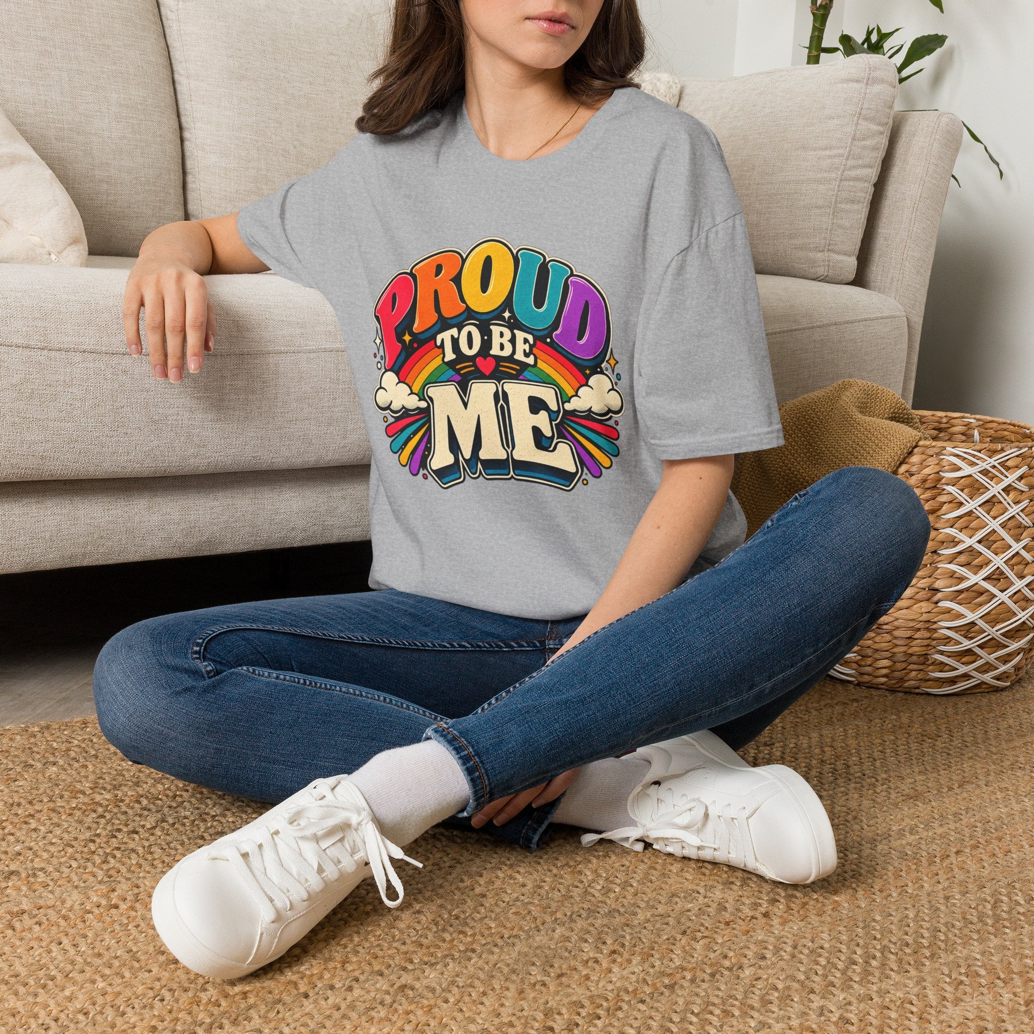 Proud to Be Me T-Shirt | Rainbow Retro Pride Tee
