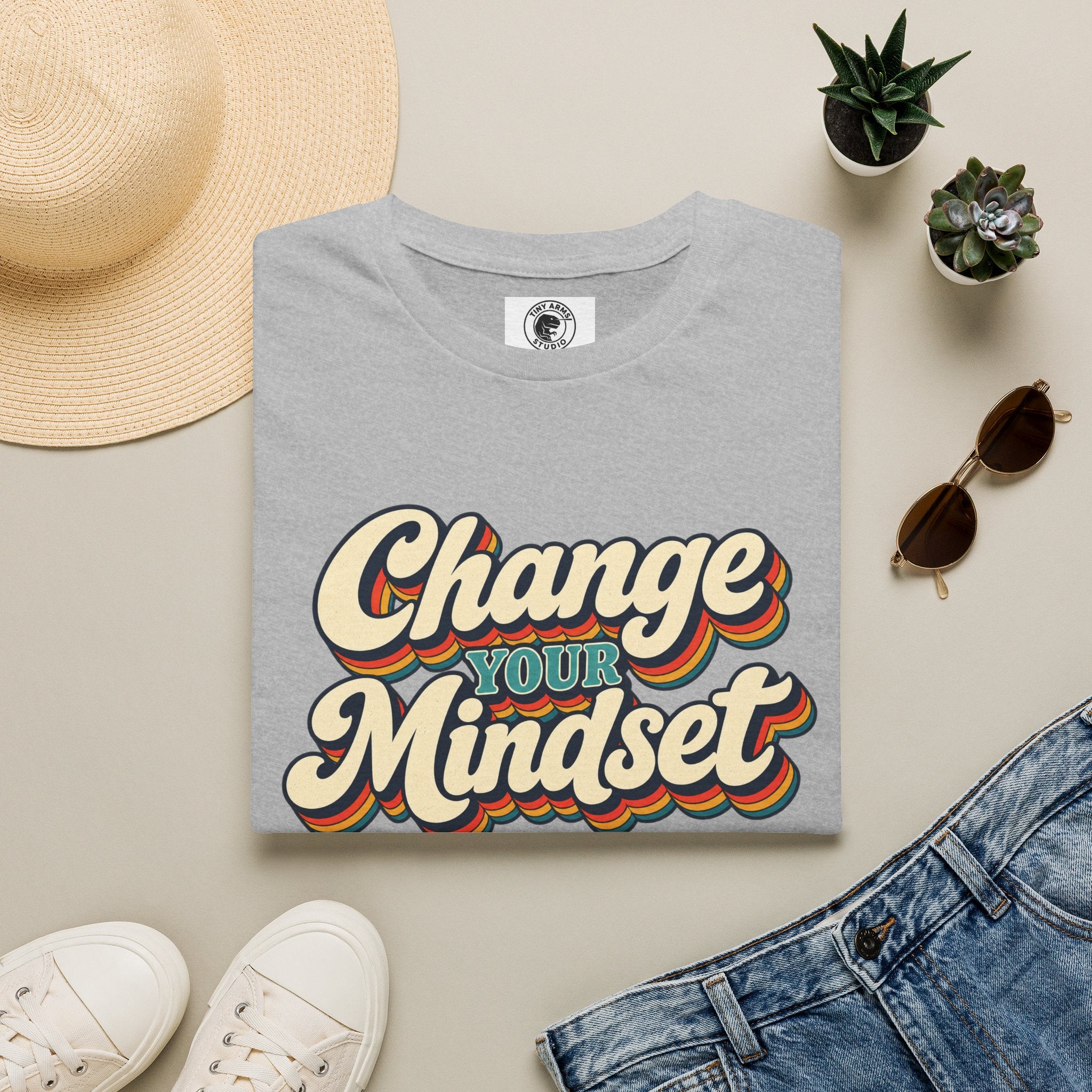 Change Your Mindset T-Shirt | Retro Script Motivational Tee