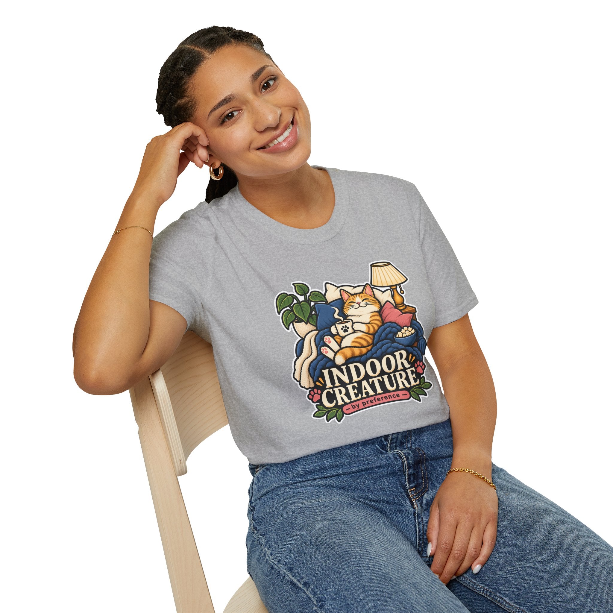 Indoor Creature Cat Shirt | Cozy Cat Lounge Tee