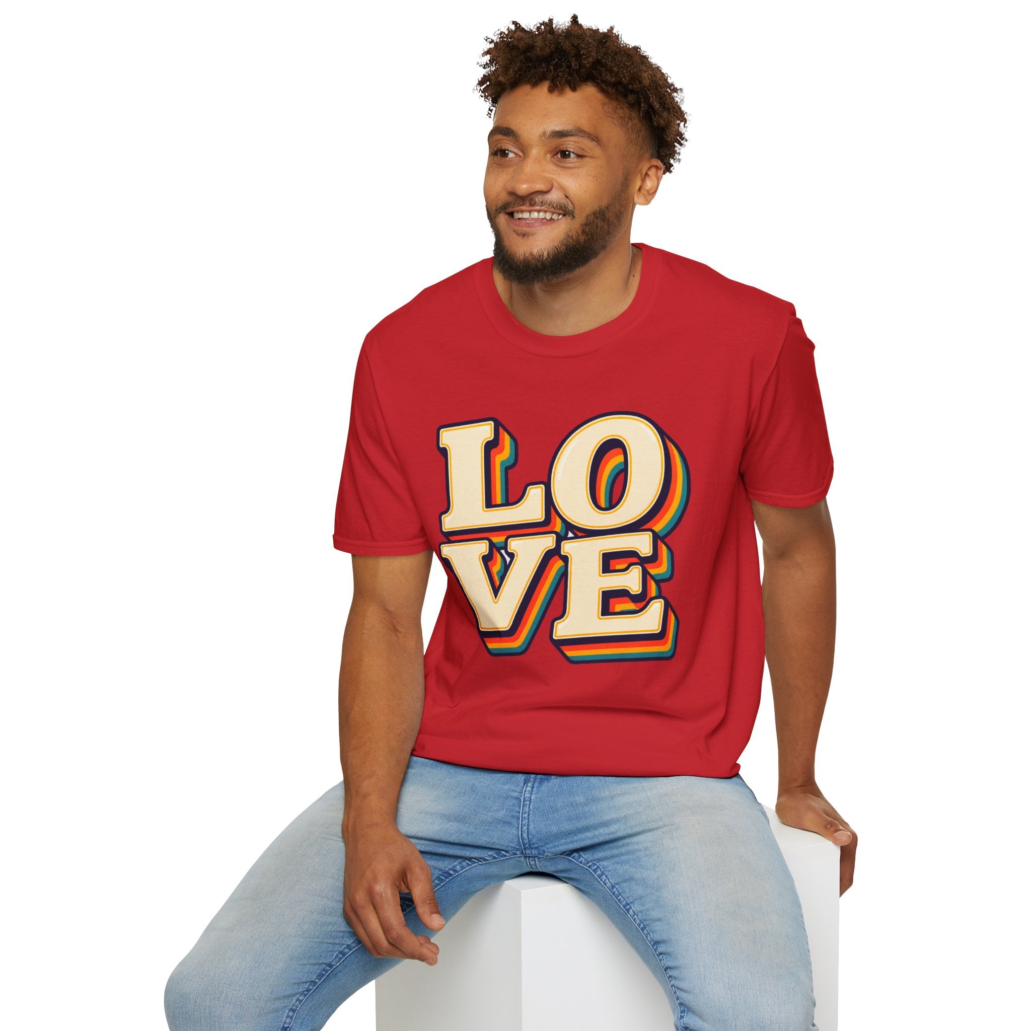 Retro Rainbow LOVE shirt | T-Shirt