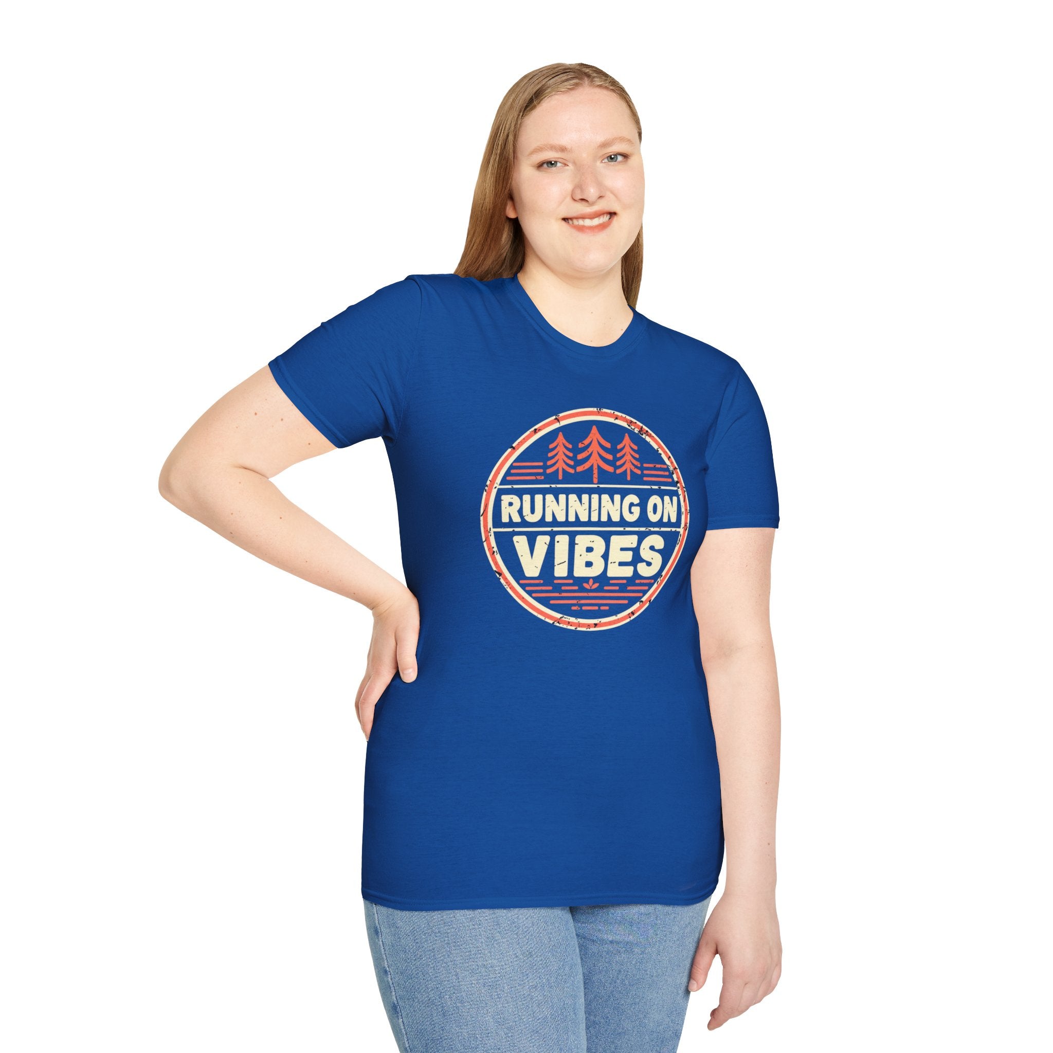 Running On Vibes T-Shirt | Retro Forest Graphic Tee