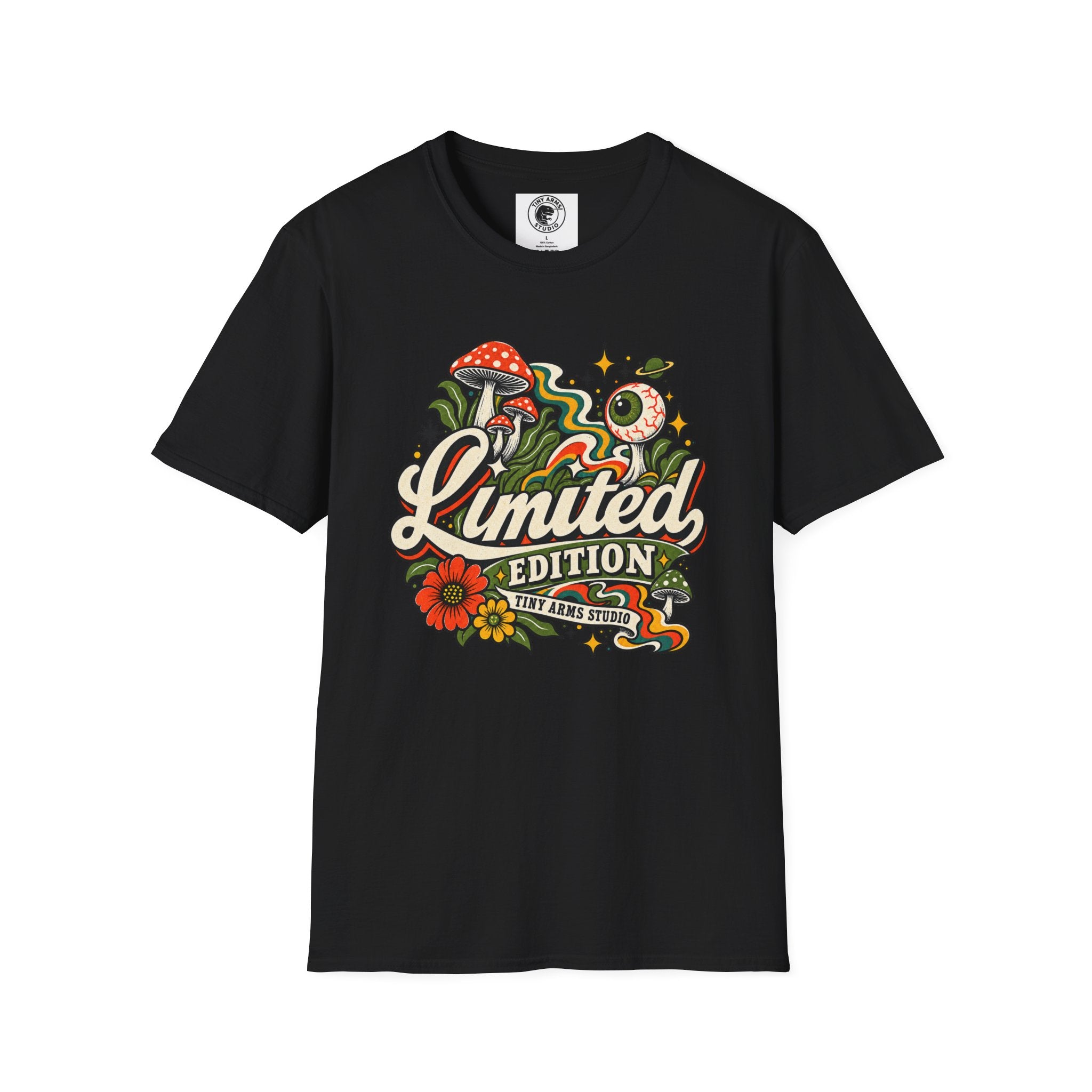 Limited Edition Retro Mushroom Graphic Tee | Psychedelic 70s Shirt
