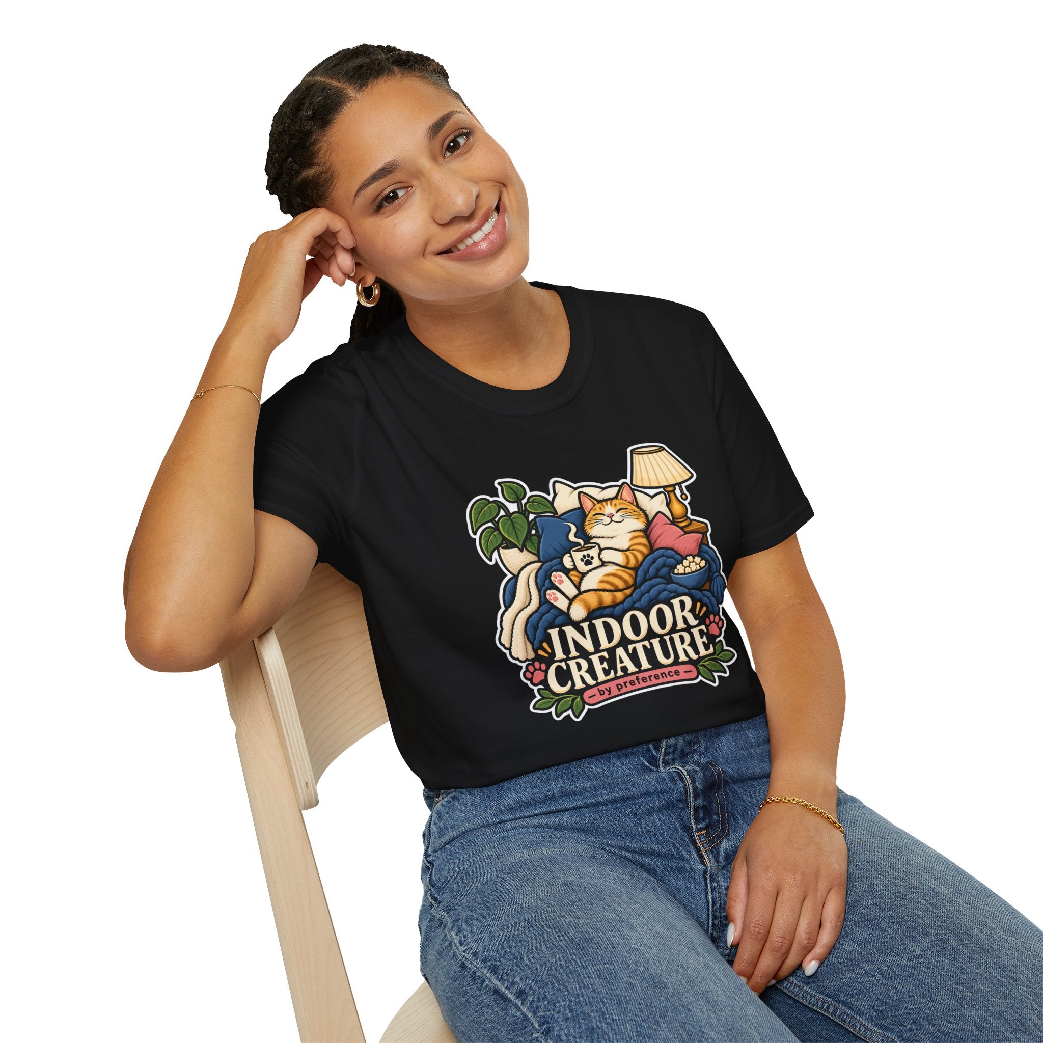 Indoor Creature Cat Shirt | Cozy Cat Lounge Tee