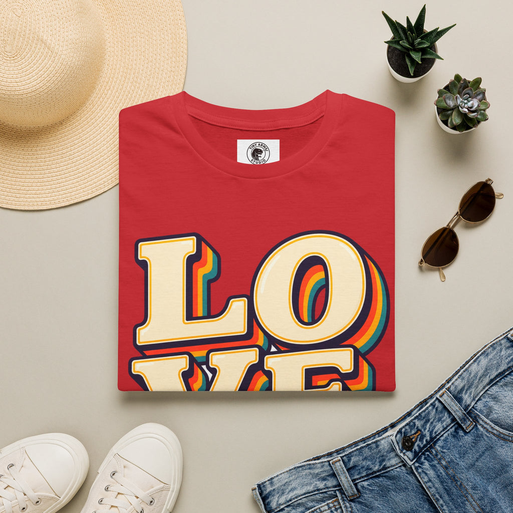 Retro Rainbow LOVE shirt | T-Shirt