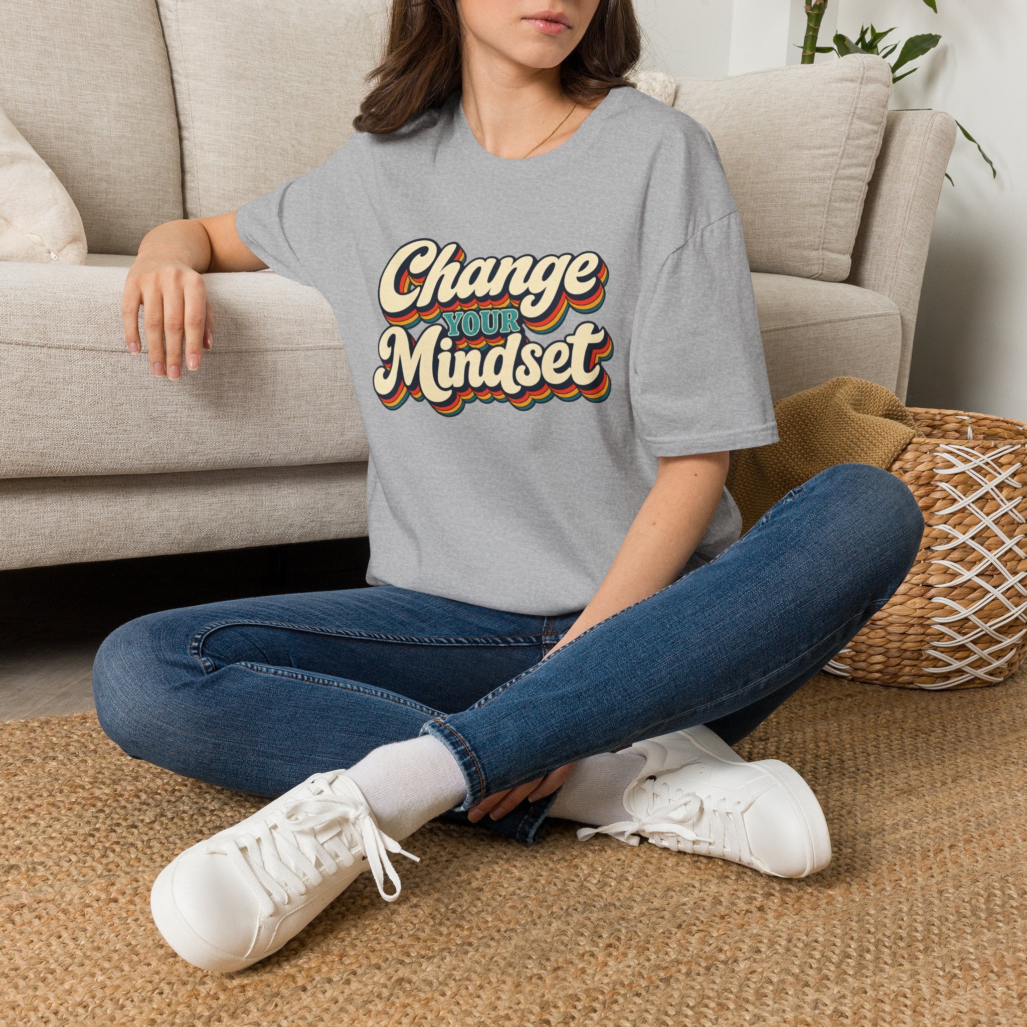 Change Your Mindset T-Shirt | Retro Script Motivational Tee