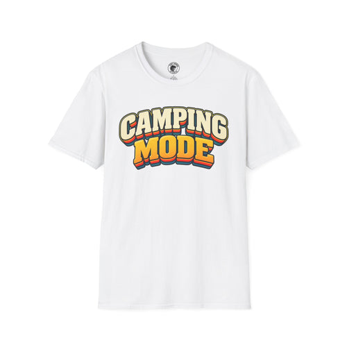 Camping Mode T-Shirt | Retro Layered Text Outdoor Adventure