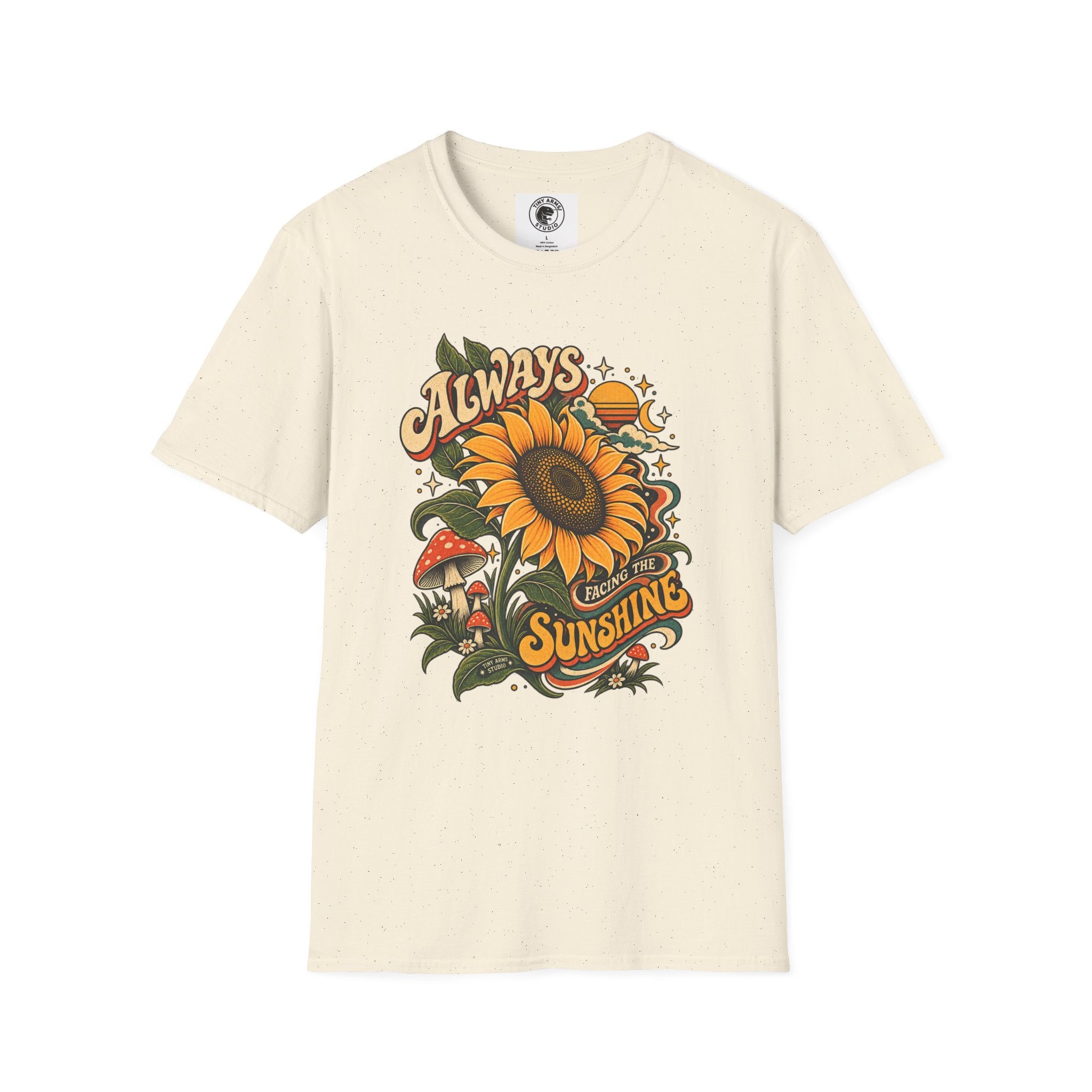 Always Facing the Sunshine Retro Sunflower Graphic Tee