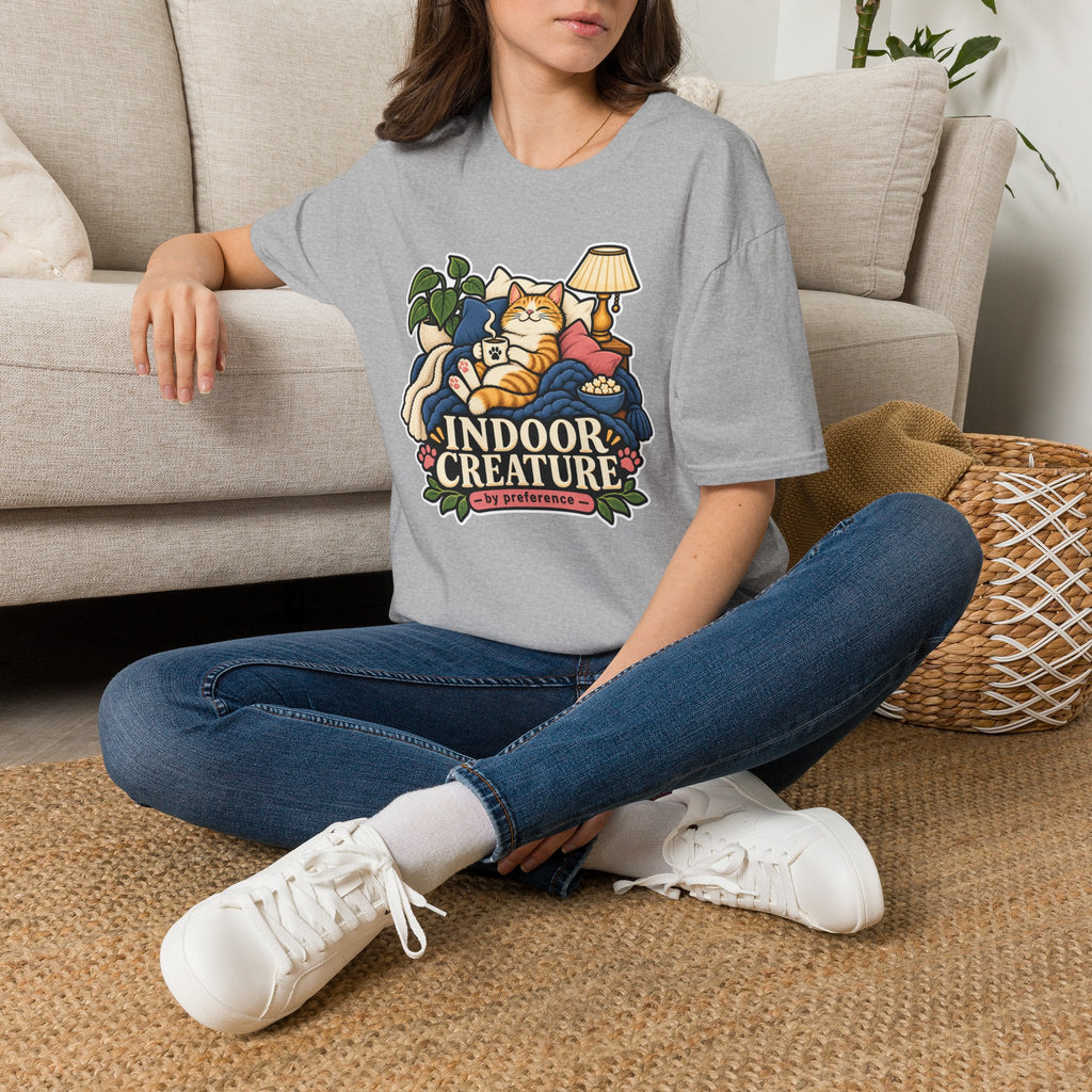 Indoor Creature Cat Shirt | Cozy Cat Lounge Tee