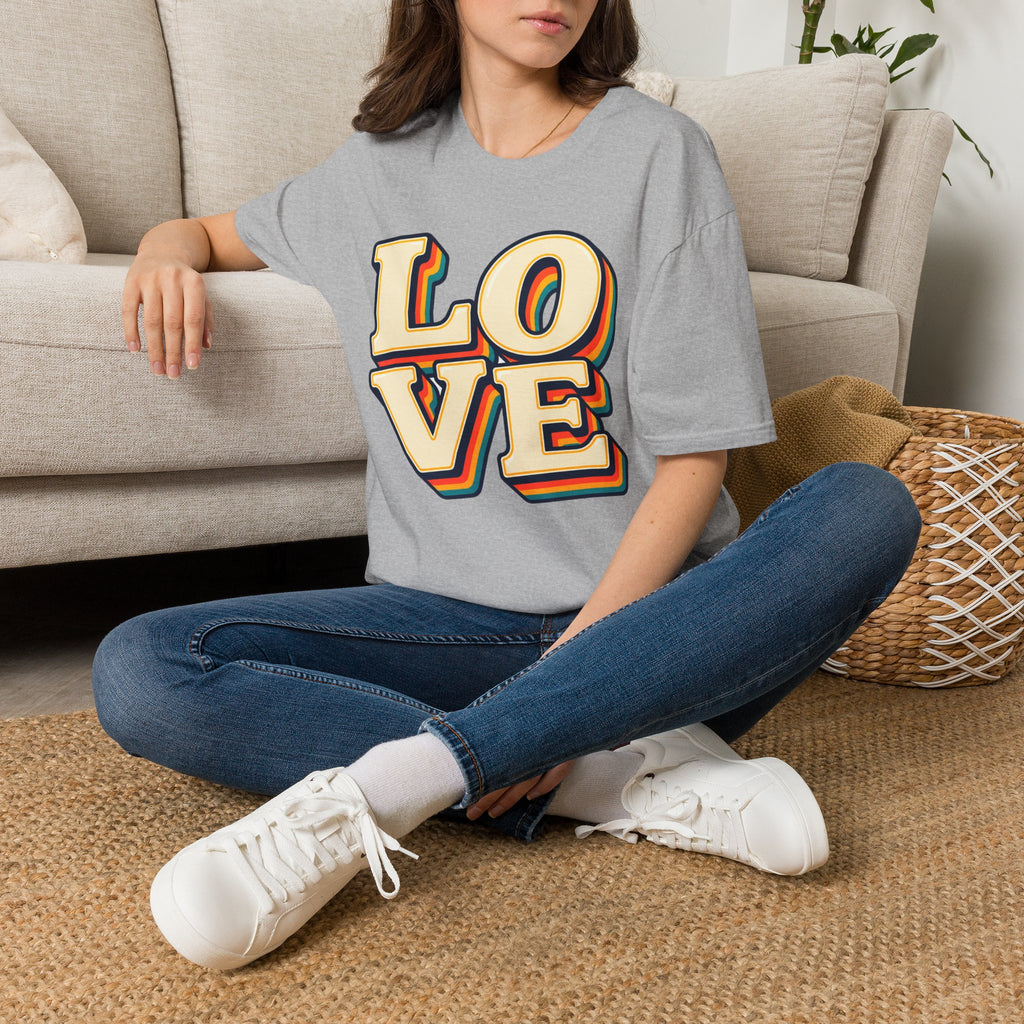 Retro Rainbow LOVE shirt | T-Shirt