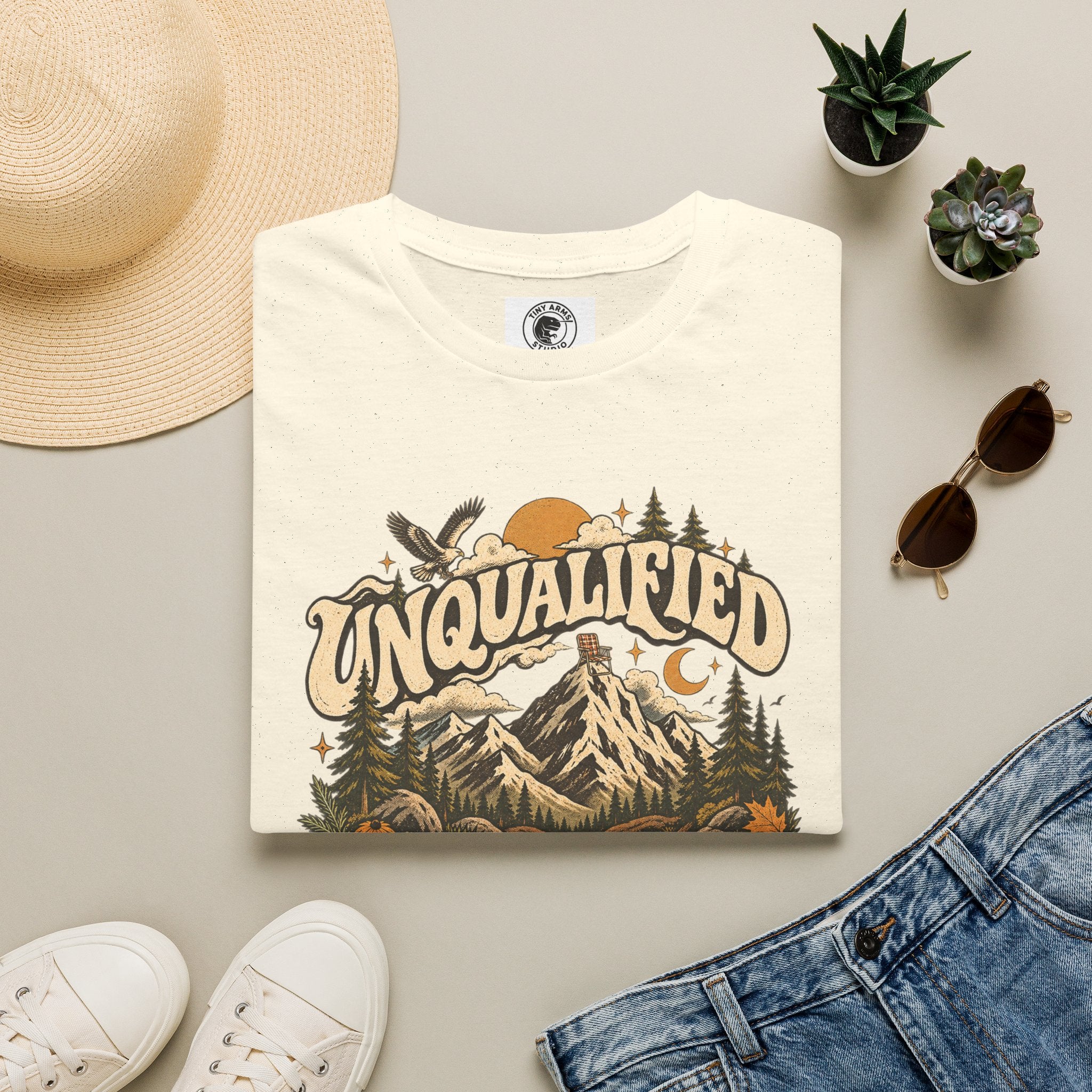 Unqualified Wilderness Society Retro Outdoor Graphic Tee | Vintage Mountain Shirt