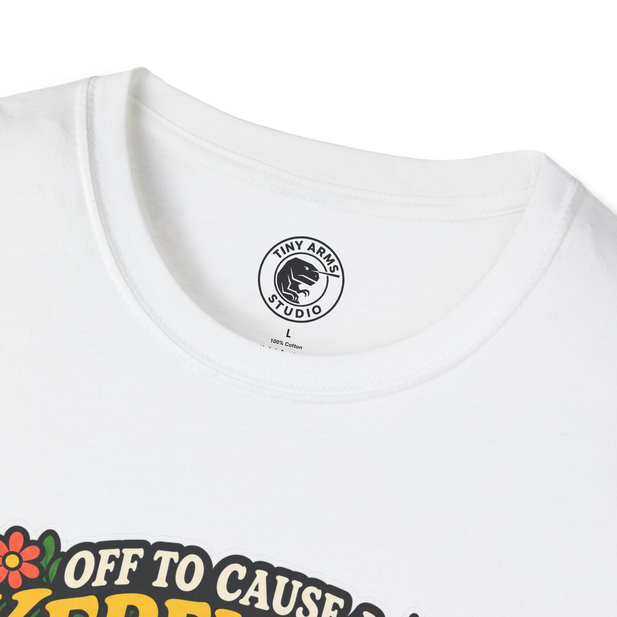 Off To Cause A Kerfuffle Raccoon T-Shirt | Cute Mischief Woodland Design