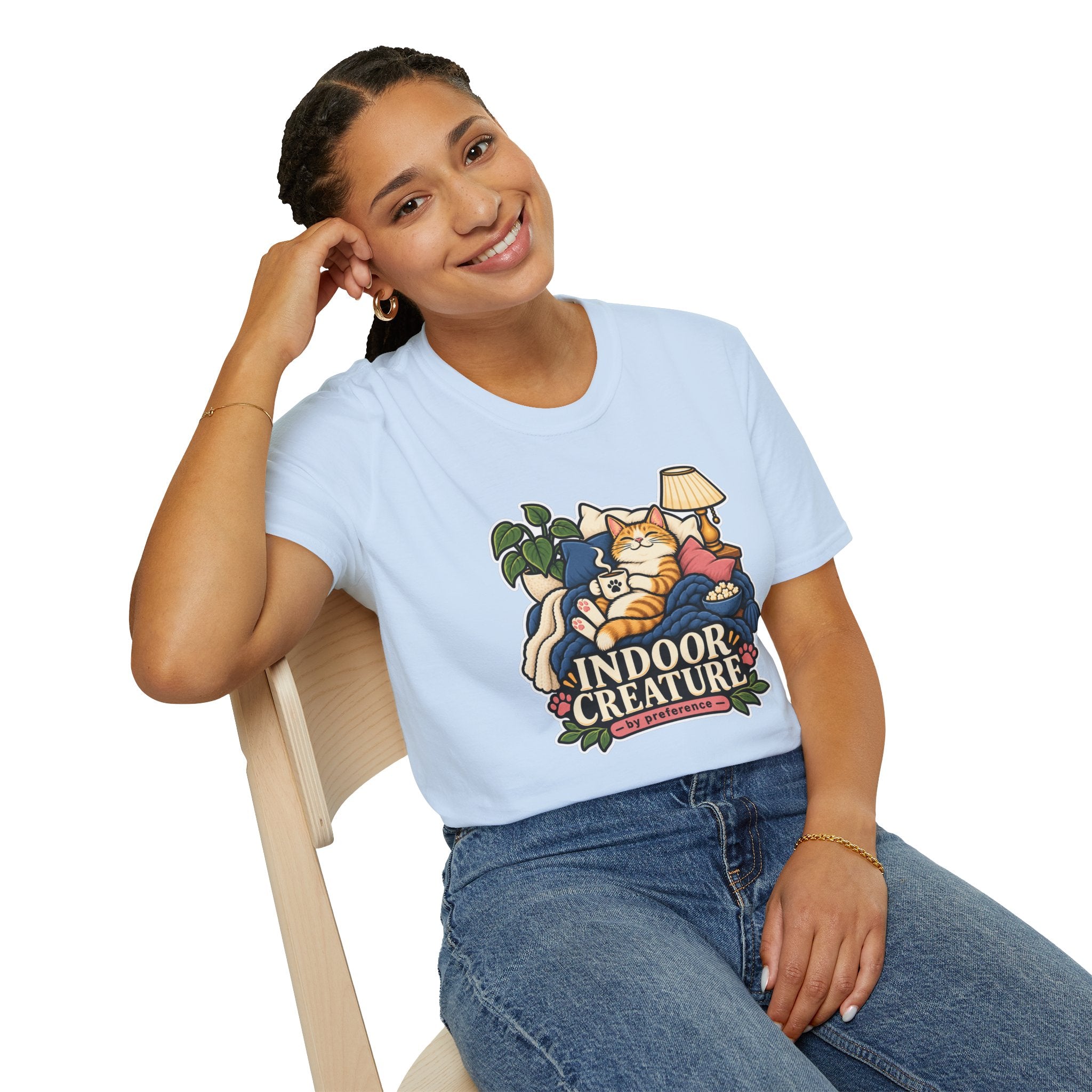 Indoor Creature Cat Shirt | Cozy Cat Lounge Tee