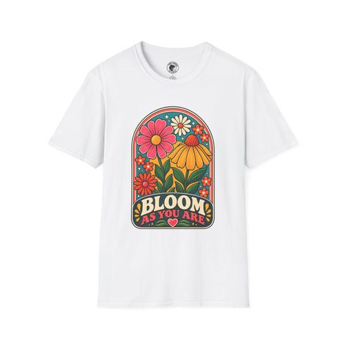 Bloom As You Are T-Shirt | Retro Floral Arch Design