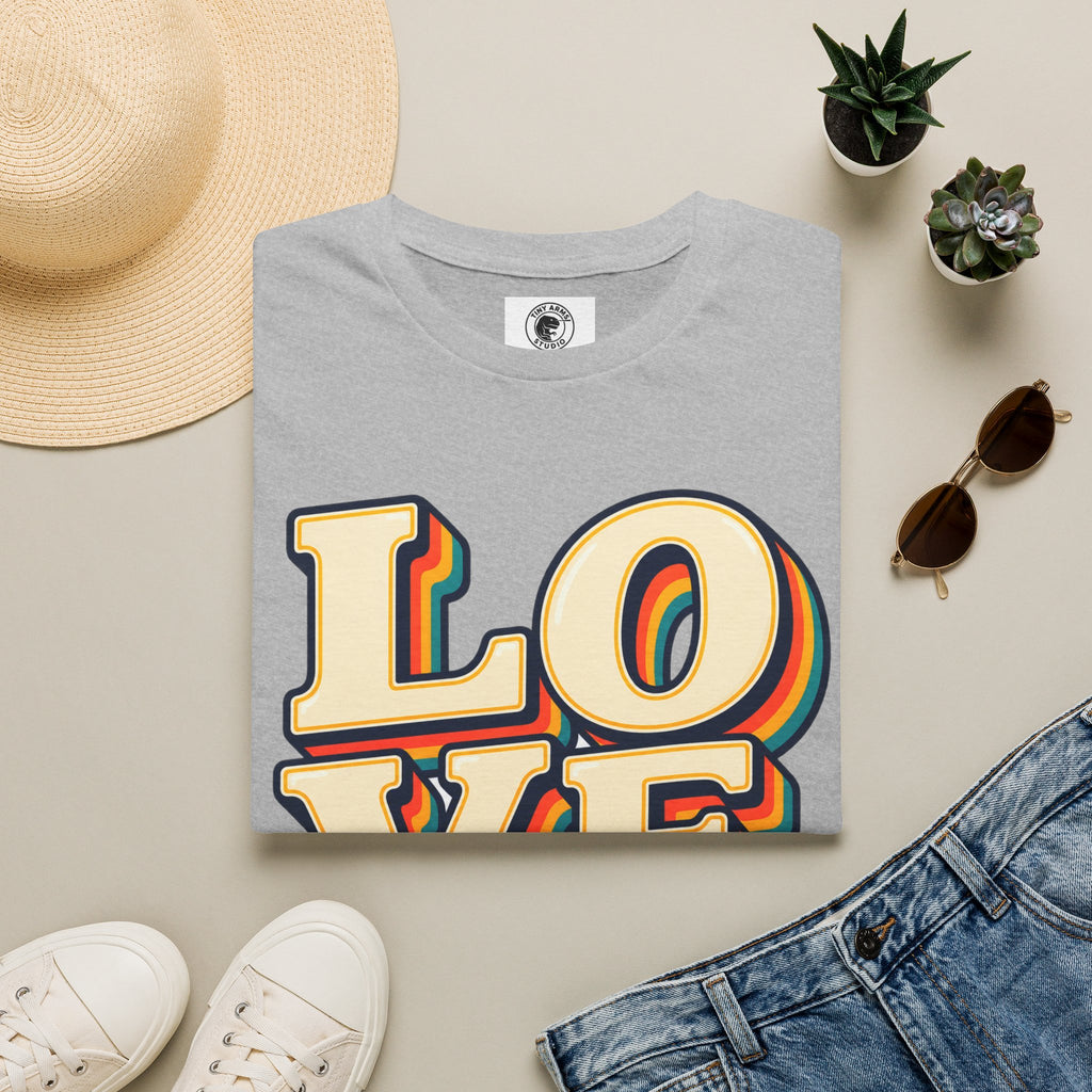 Retro Rainbow LOVE shirt | T-Shirt