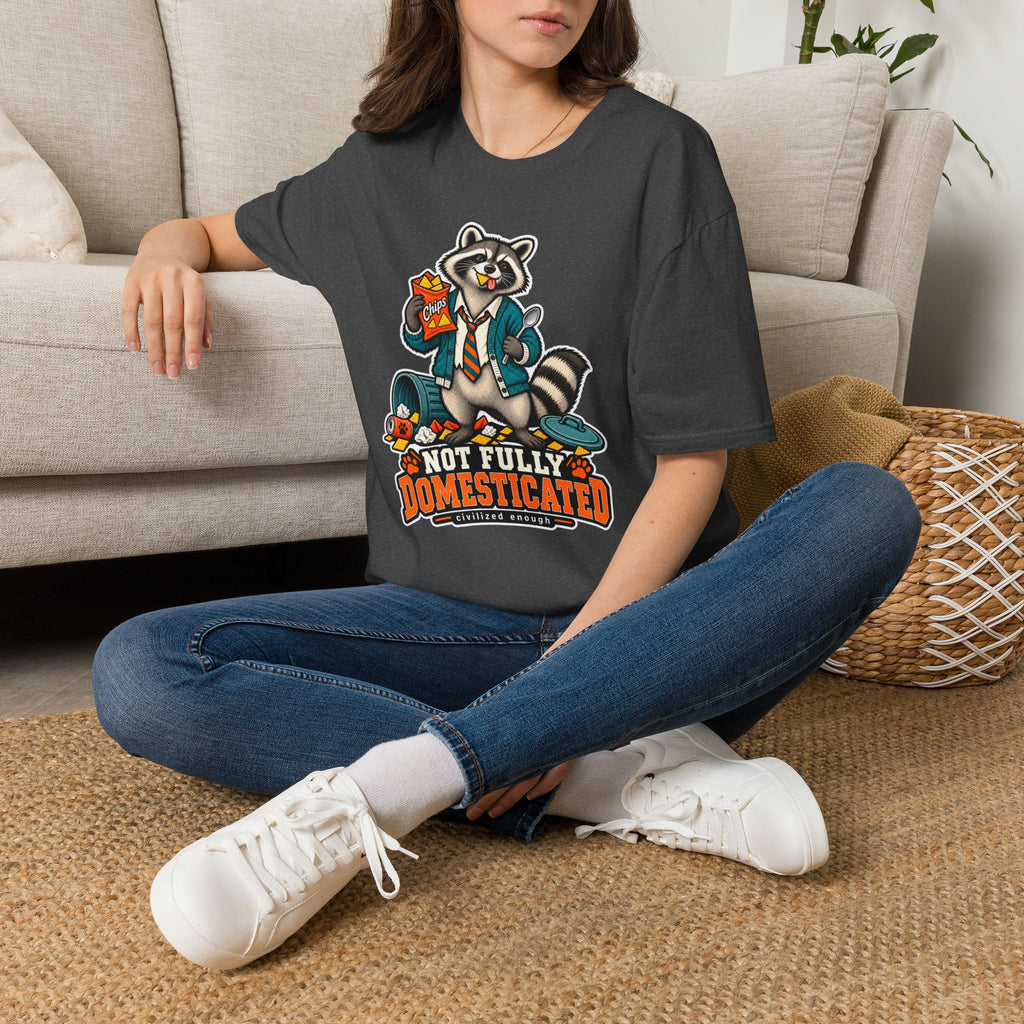 Not Fully Domesticated Raccoon T-Shirt | Funny Animal Graphic Tee