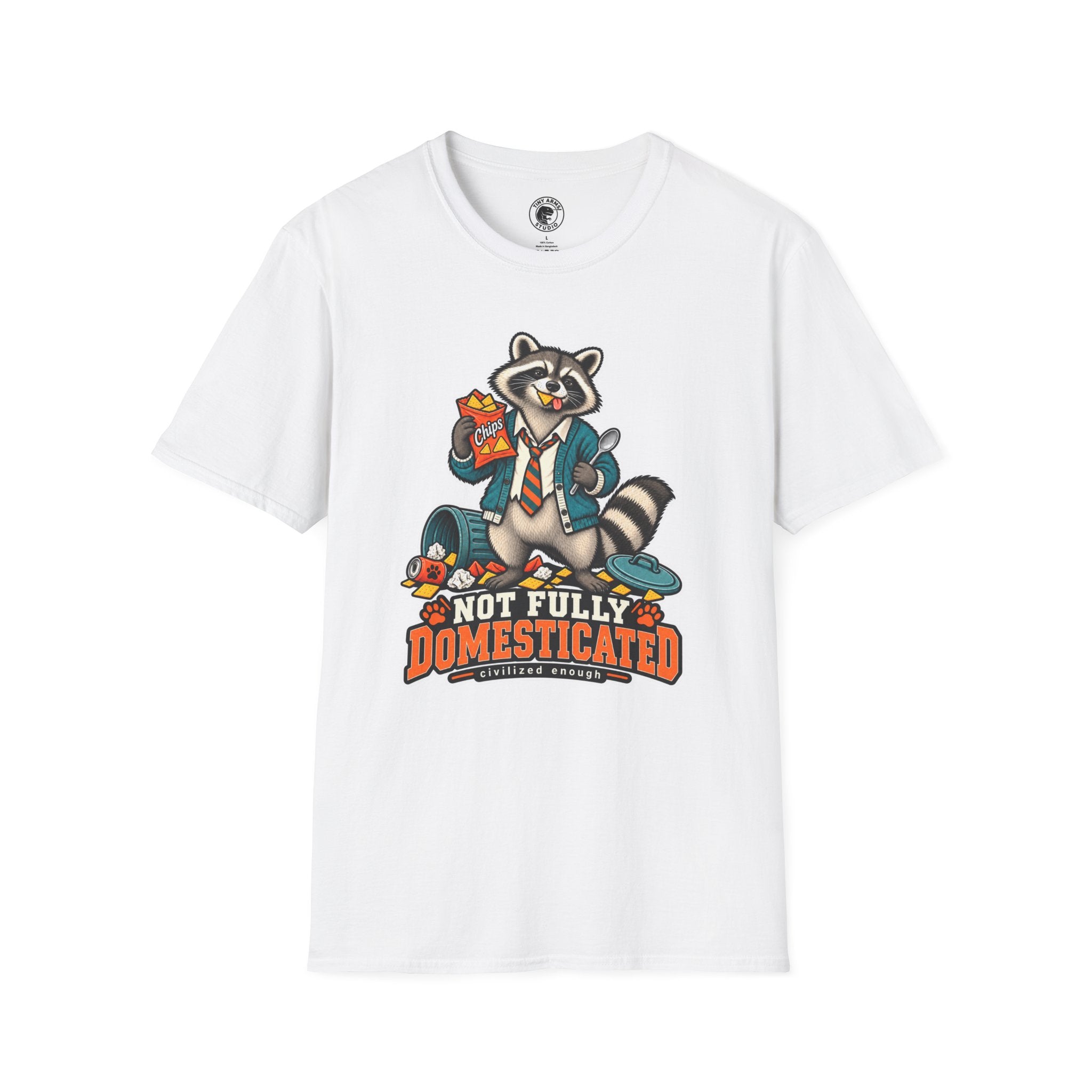 Not Fully Domesticated Raccoon T-Shirt | Funny Animal Graphic Tee