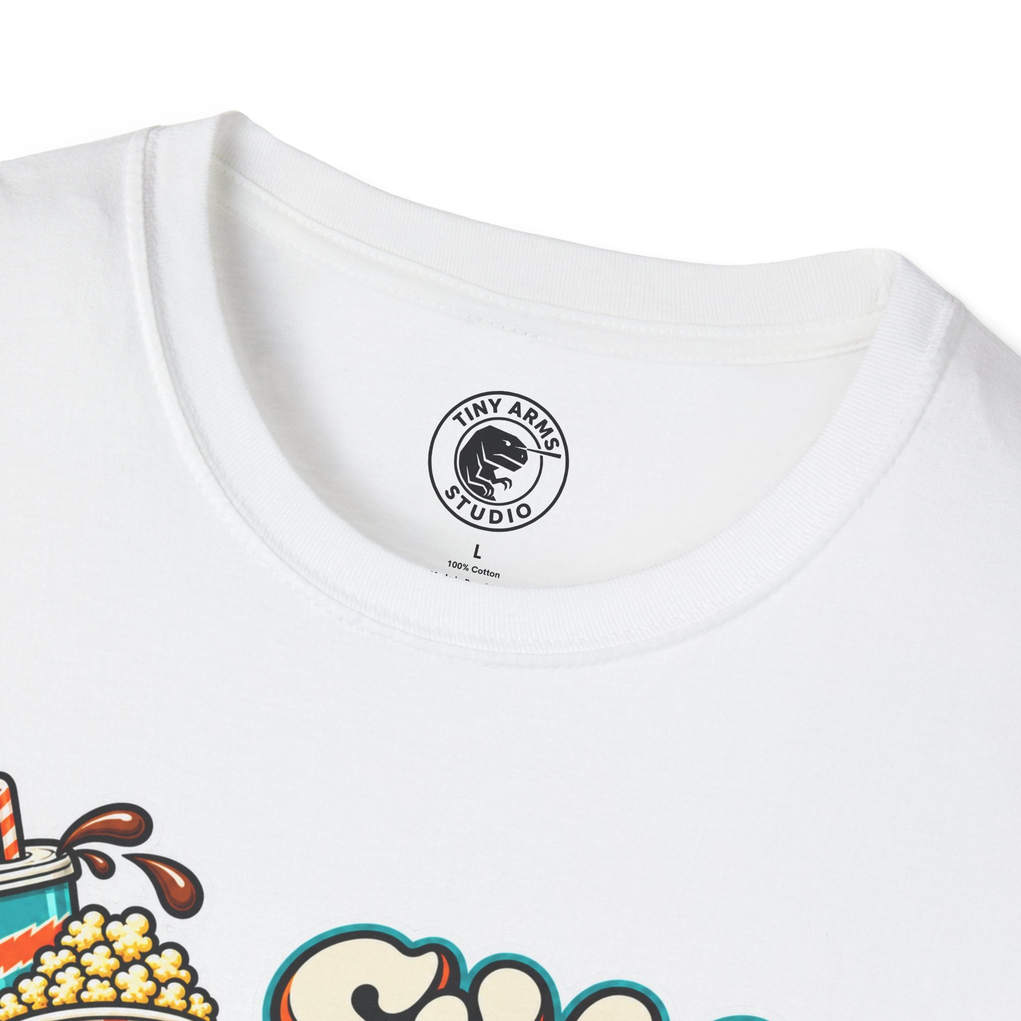 Snack Driven Raccoon Graphic T-Shirt | Snack Lover Cartoon Design