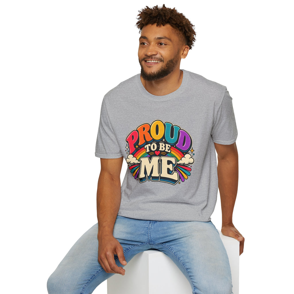 Proud to Be Me T-Shirt | Rainbow Retro Pride Tee