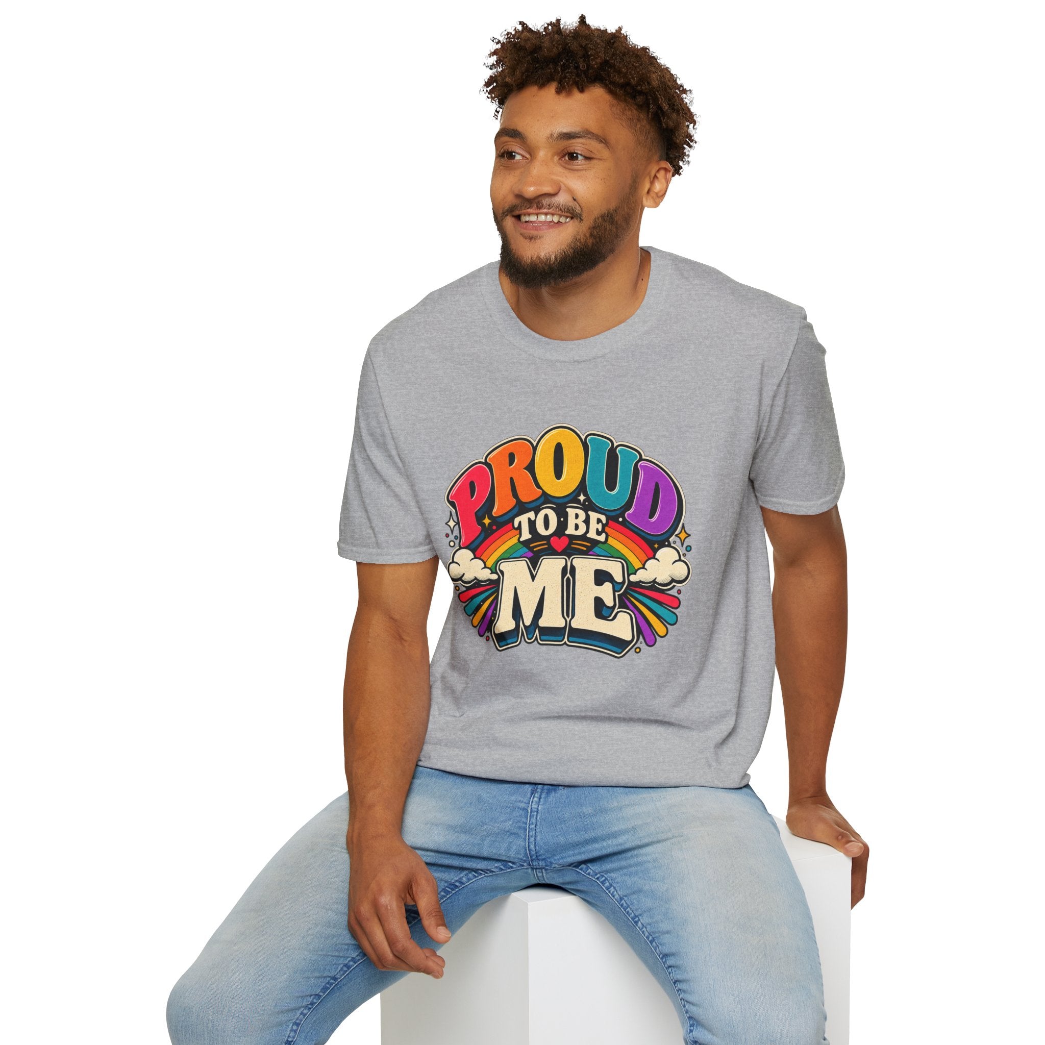 Proud to Be Me T-Shirt | Rainbow Retro Pride Tee