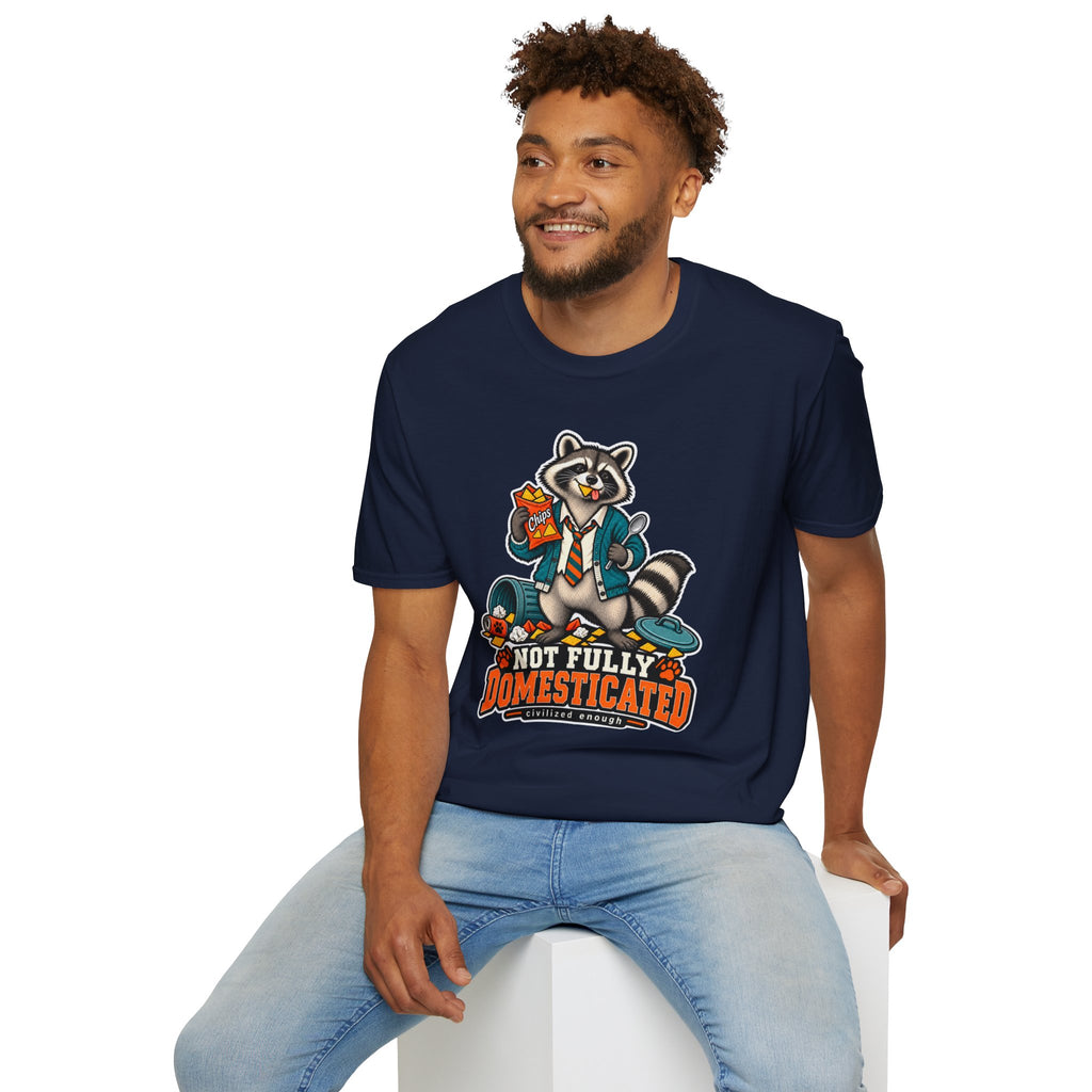 Not Fully Domesticated Raccoon T-Shirt | Funny Animal Graphic Tee