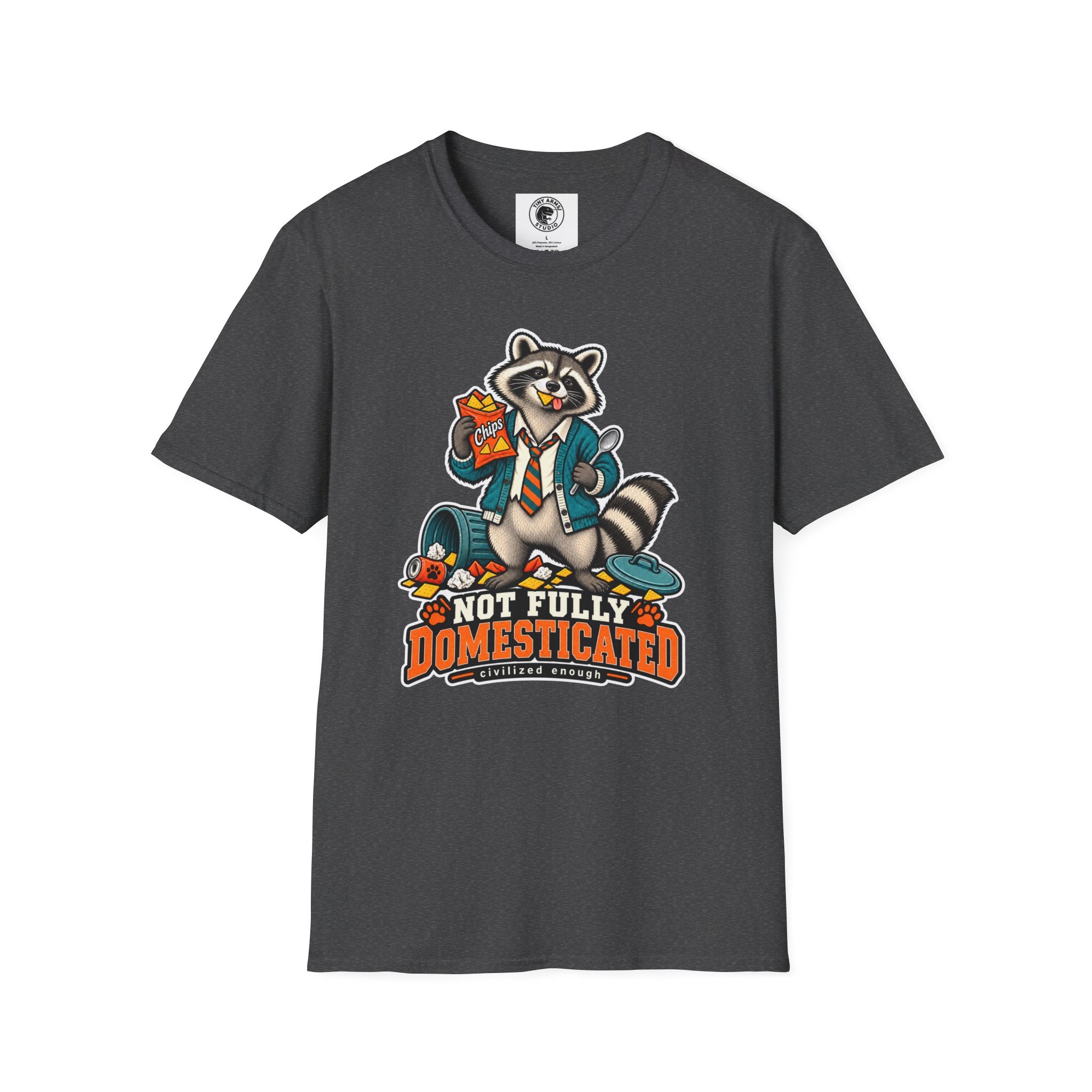Not Fully Domesticated Raccoon T-Shirt | Funny Animal Graphic Tee