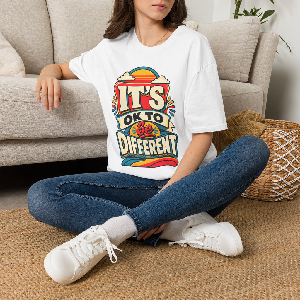 Be Different T-Shirt | Retro Rainbow Typography