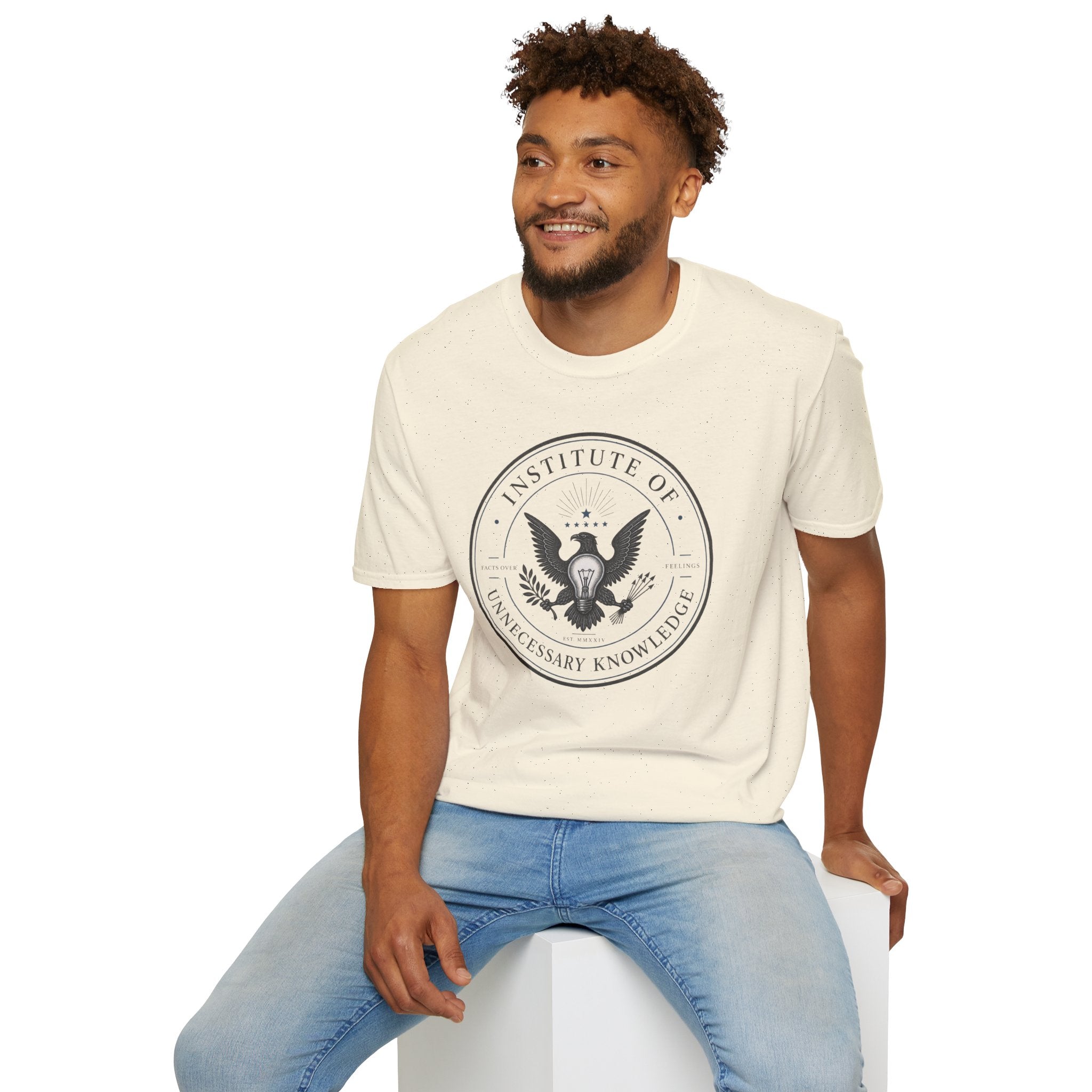 Institute of Unnecessary Knowledge T-Shirt | Eagle Seal Graphic Tee