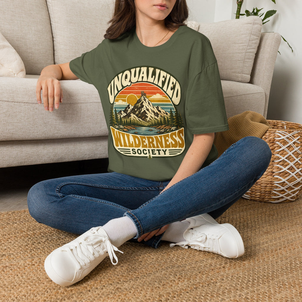 Unqualified Wilderness Society T-Shirt | Vintage Mountain Sunset