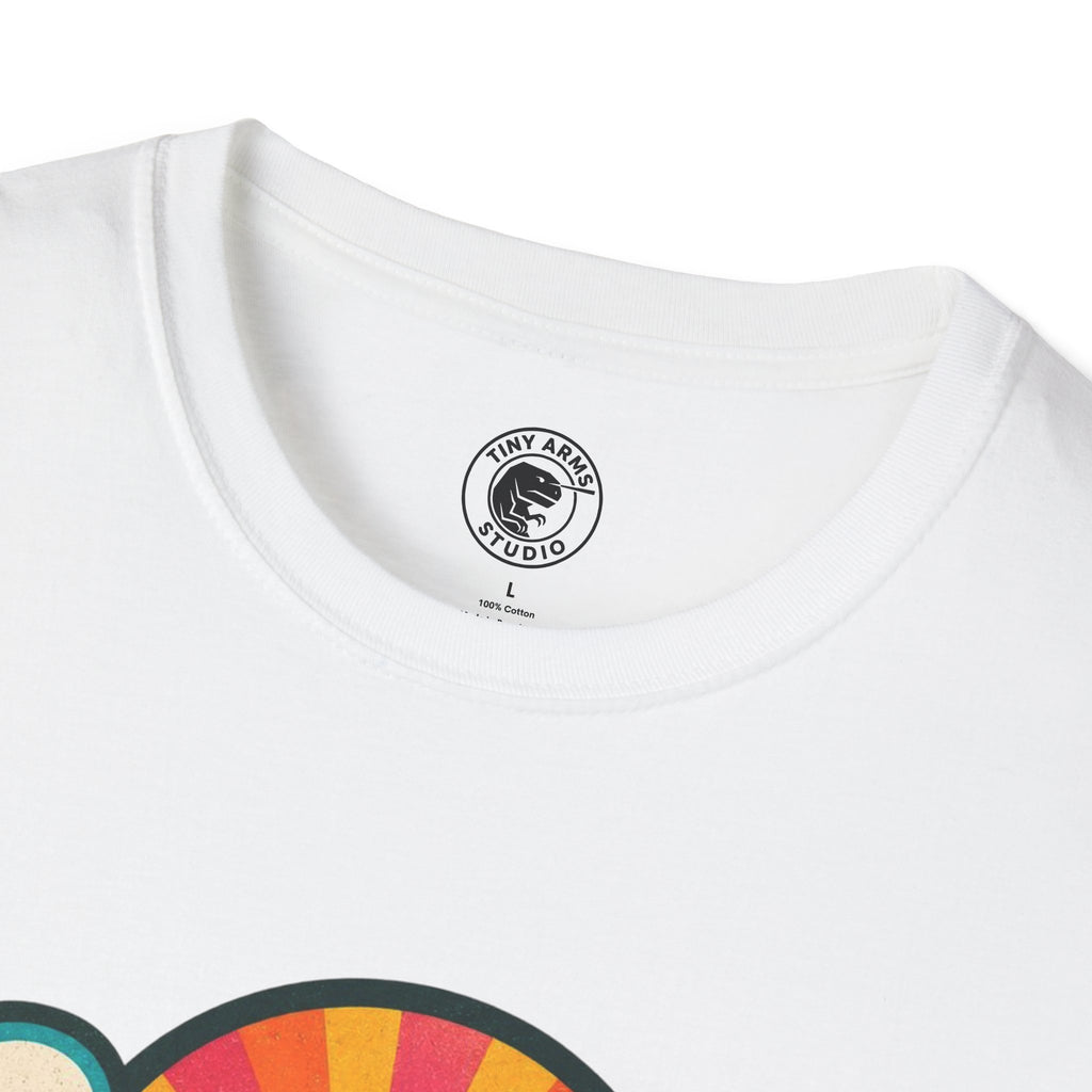 Good Vibes T-Shirt | Retro Rainbow Smiley Tee