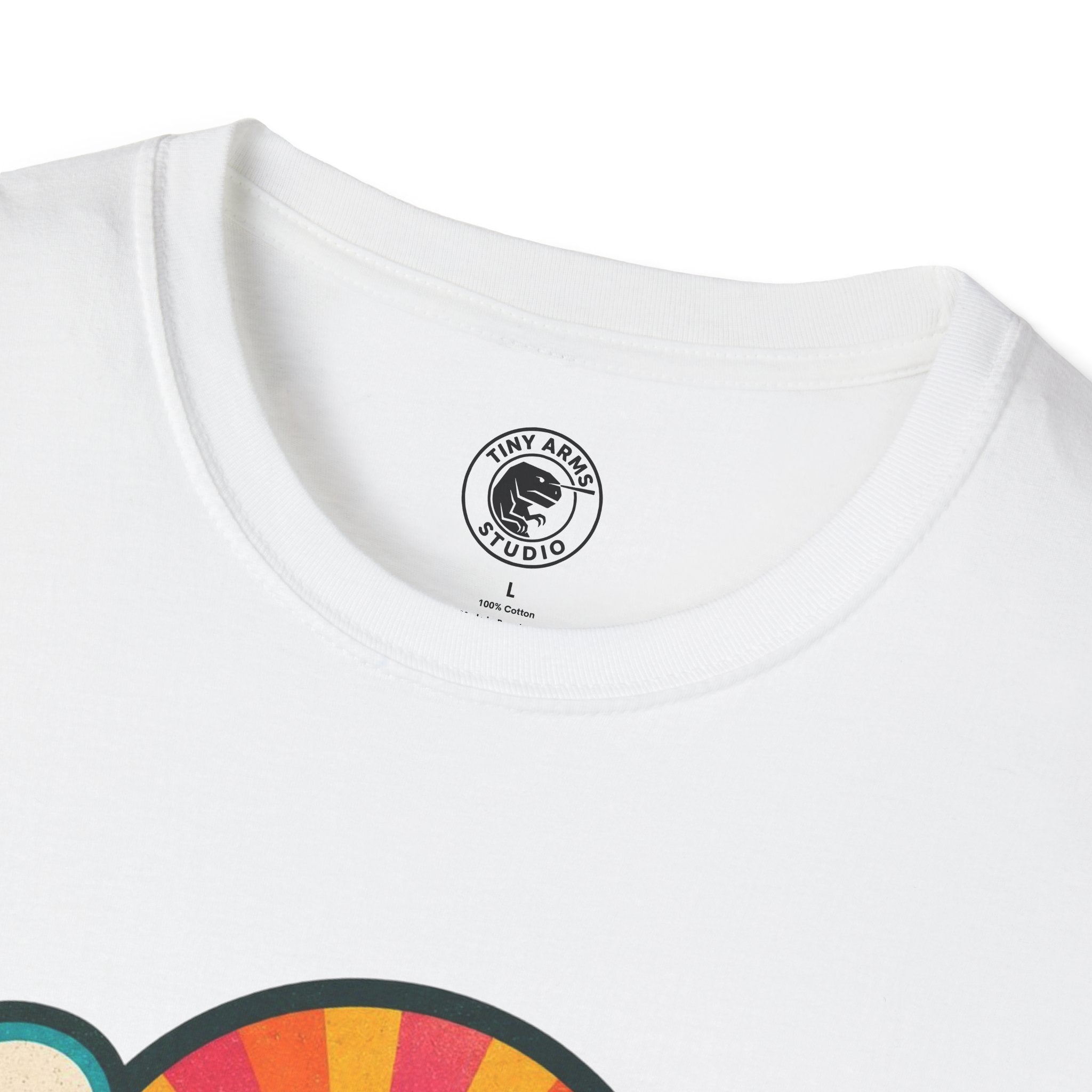 Good Vibes T-Shirt | Retro Rainbow Smiley Tee