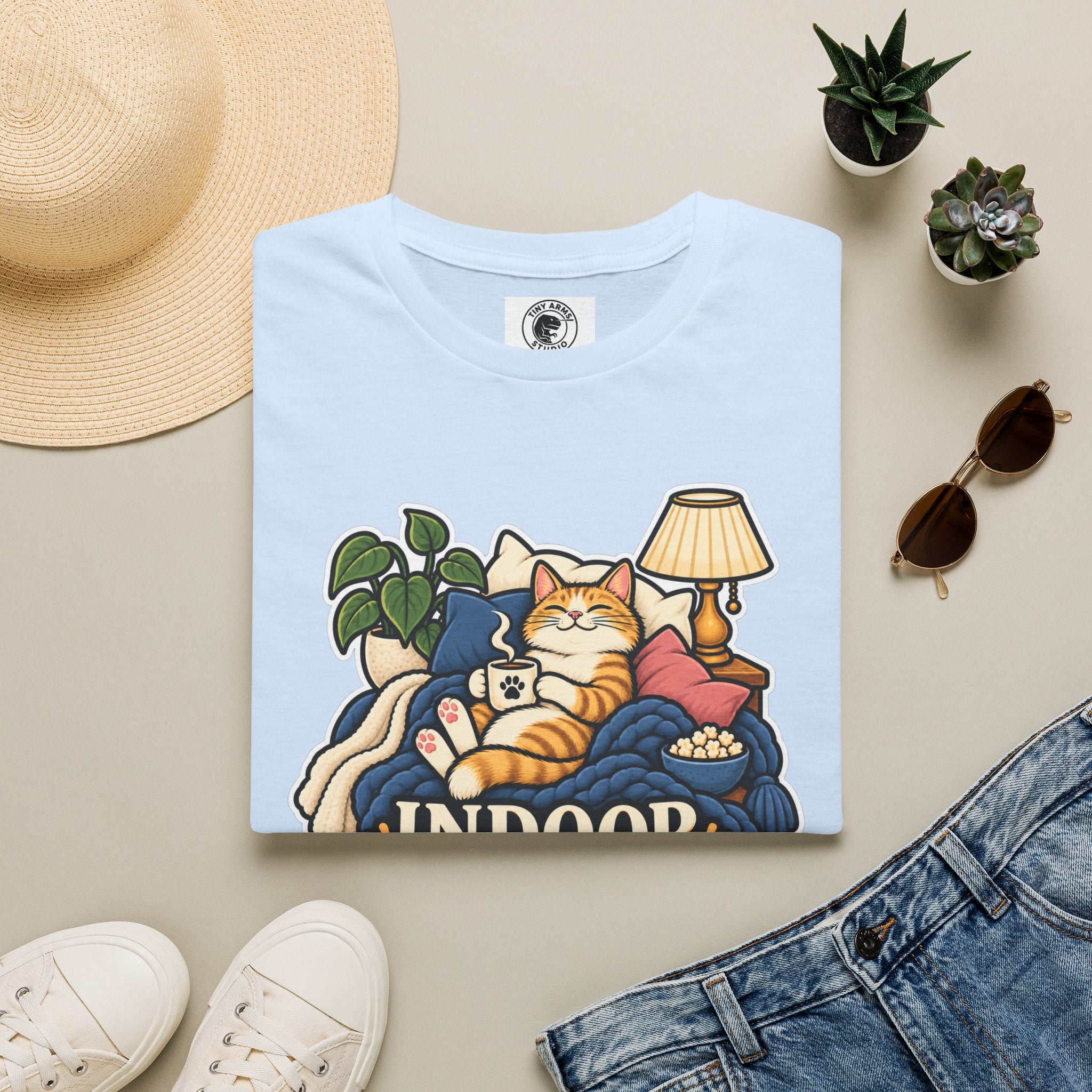 Indoor Creature Cat Shirt | Cozy Cat Lounge Tee
