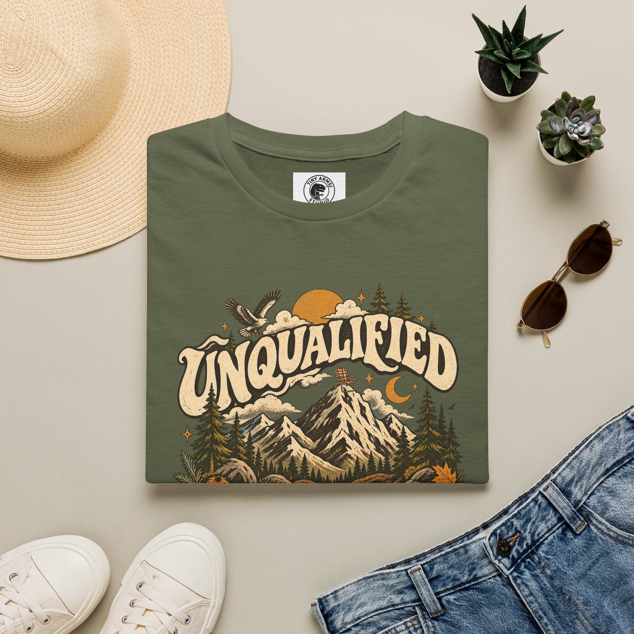Unqualified Wilderness Society Retro Outdoor Graphic Tee | Vintage Mountain Shirt