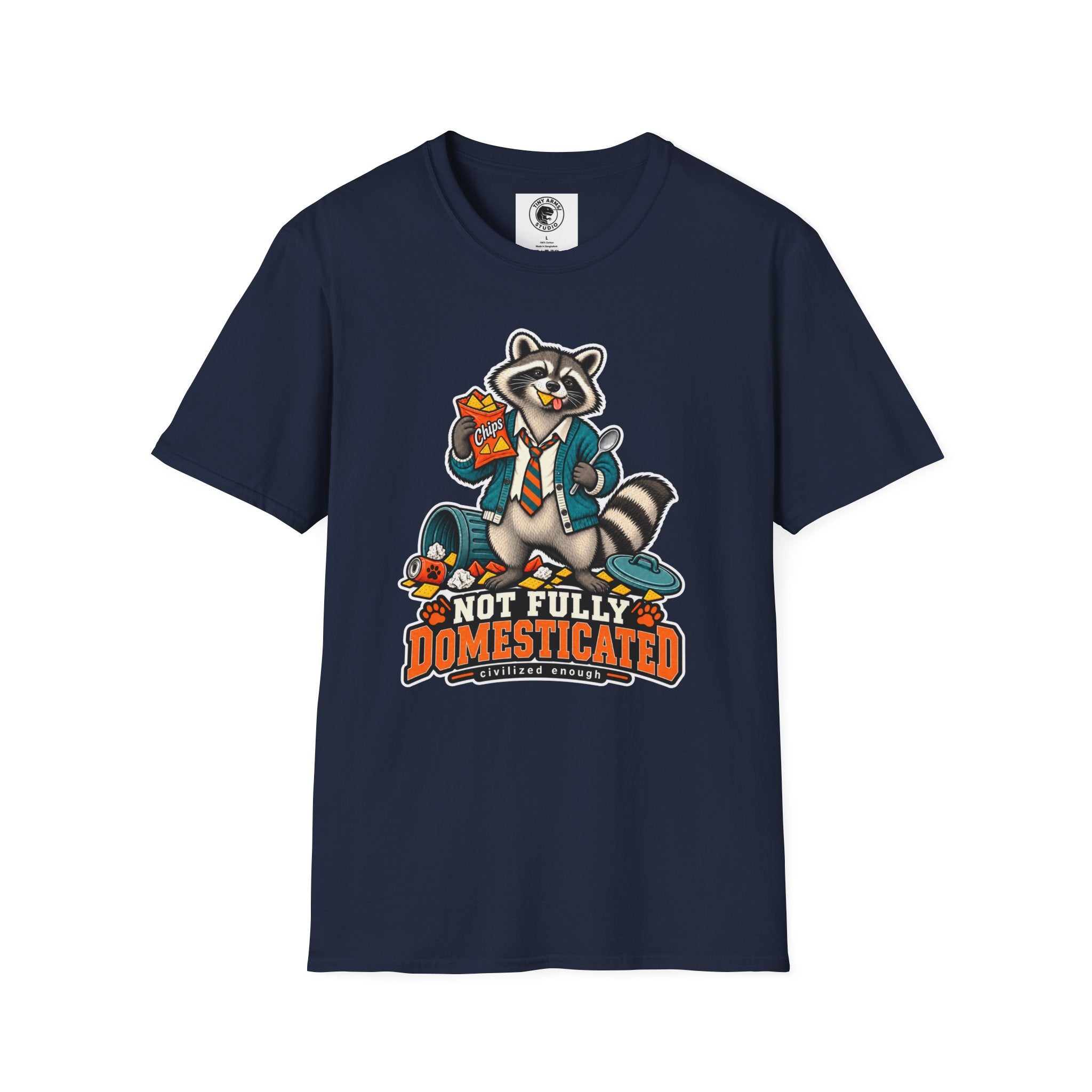 Not Fully Domesticated Raccoon T-Shirt | Funny Animal Graphic Tee