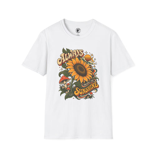 Always Facing the Sunshine Retro Sunflower Graphic Tee