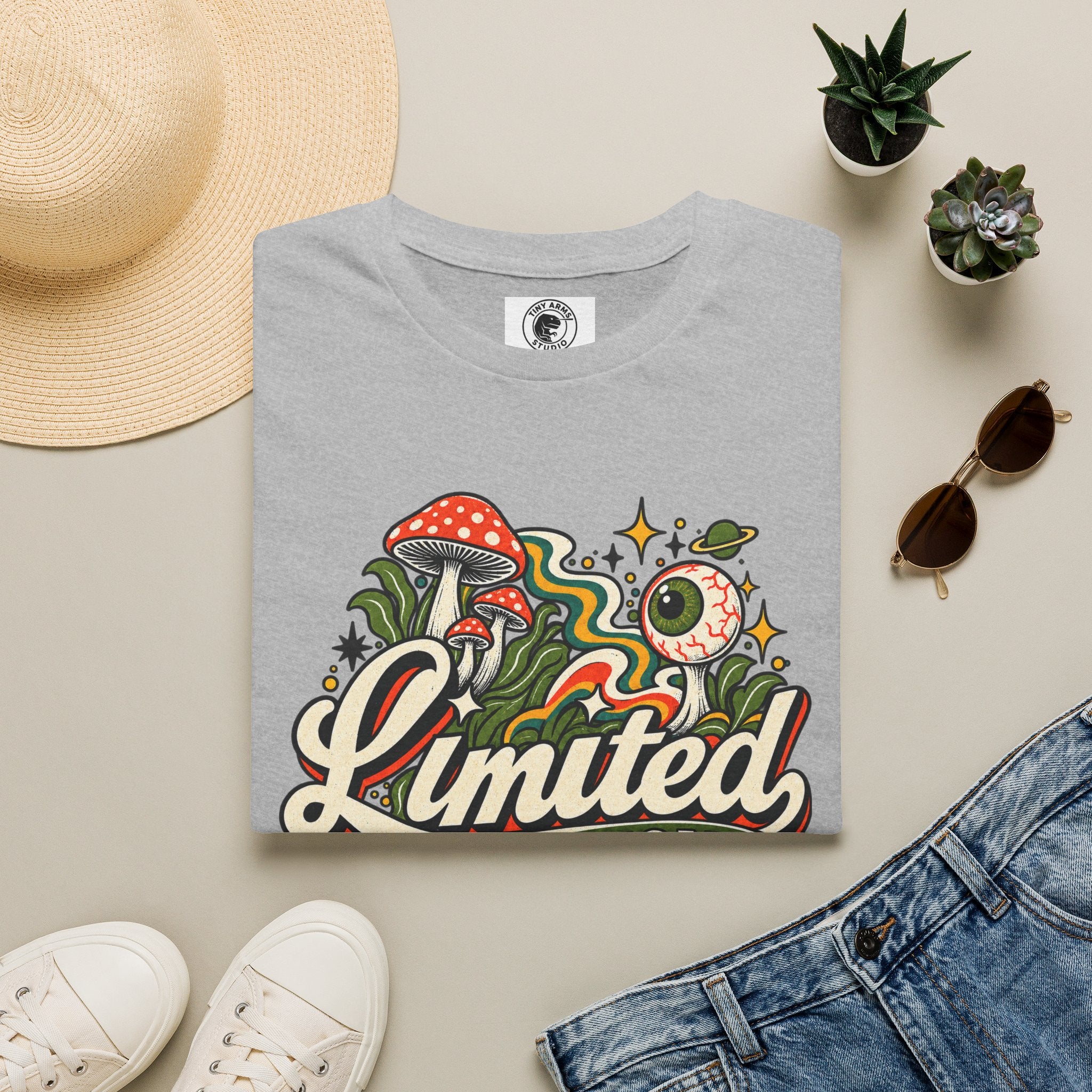 Limited Edition Retro Mushroom Graphic Tee | Psychedelic 70s Shirt